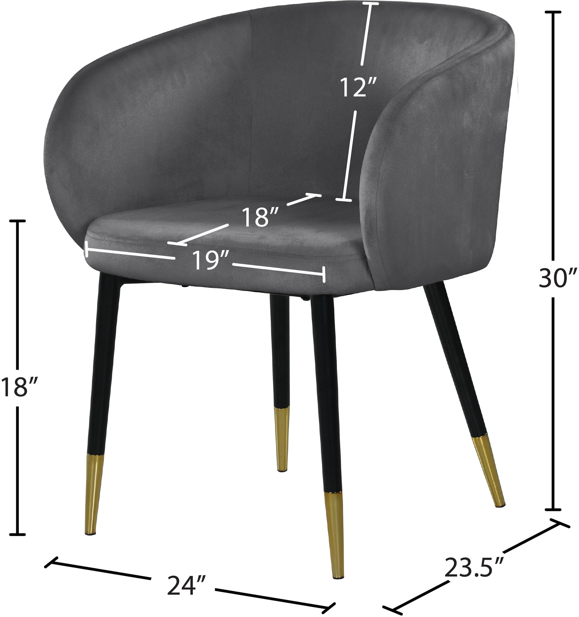 Louise Velvet Dining Chair - Furniture Depot