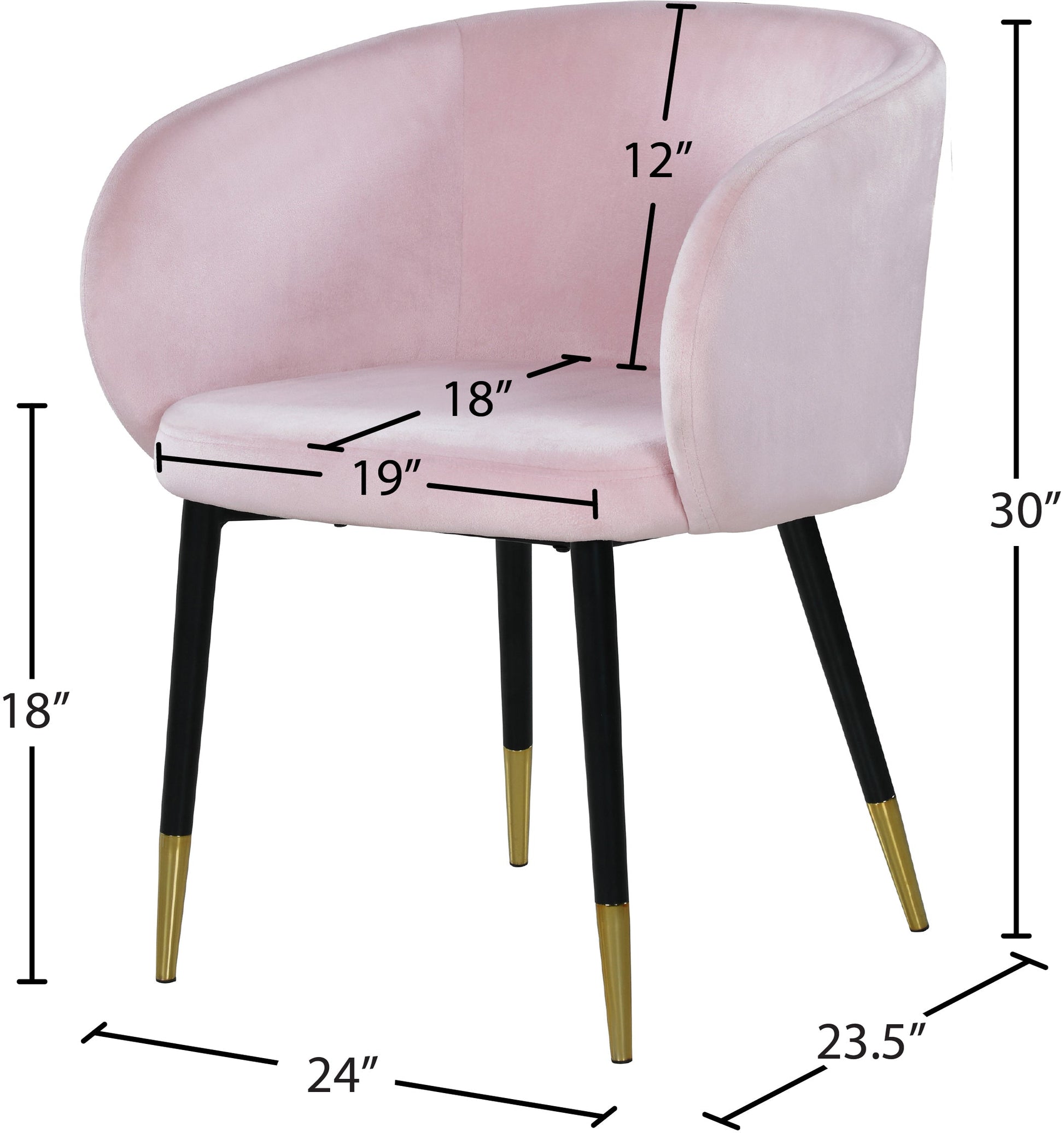 Louise Velvet Dining Chair - Furniture Depot