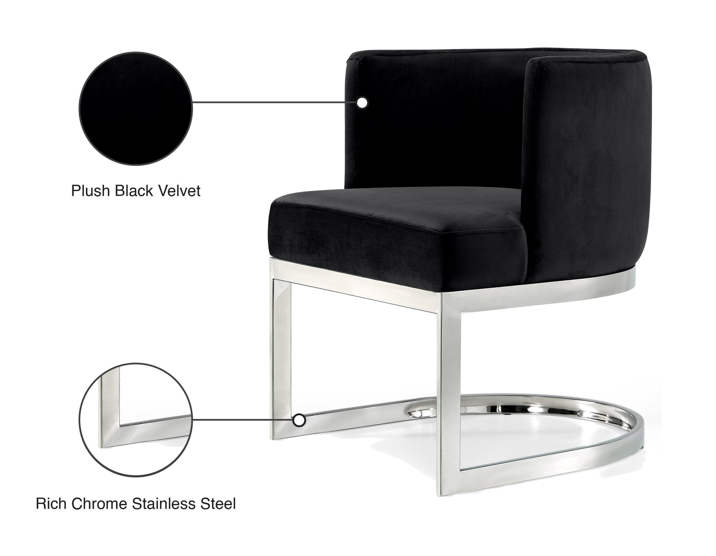 Gianna Velvet Dining Chair - Furniture Depot