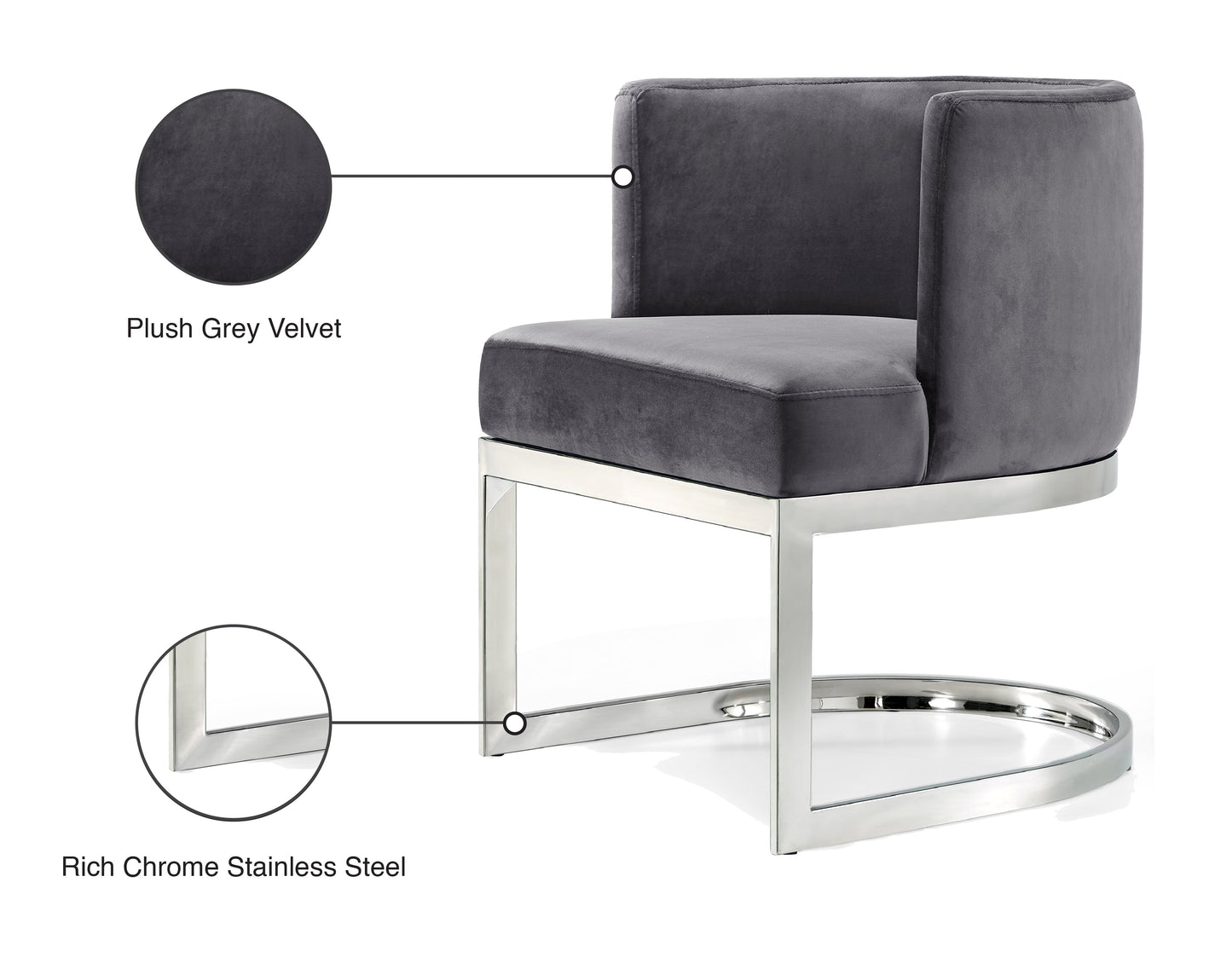 Gianna Velvet Dining Chair - Furniture Depot