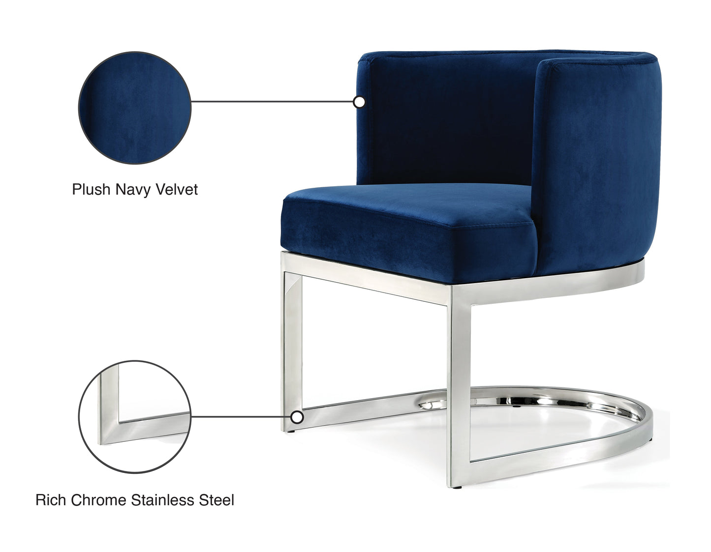 Gianna Velvet Dining Chair - Furniture Depot