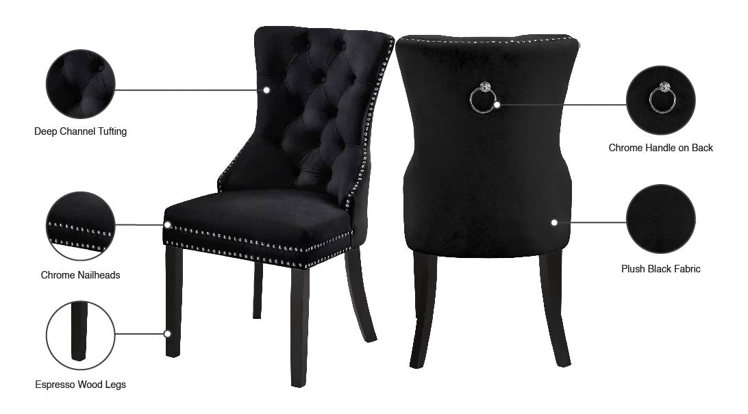 Nikki Velvet Dining Chair - Furniture Depot