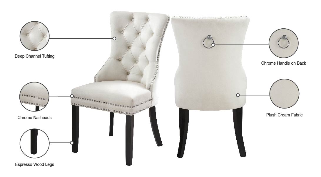 Nikki Velvet Dining Chair - Furniture Depot