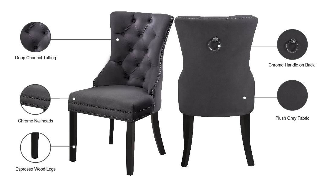 Nikki Velvet Dining Chair - Furniture Depot