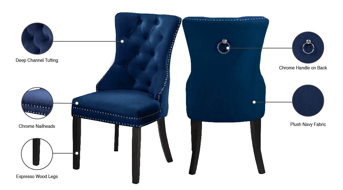 Nikki Velvet Dining Chair - Furniture Depot