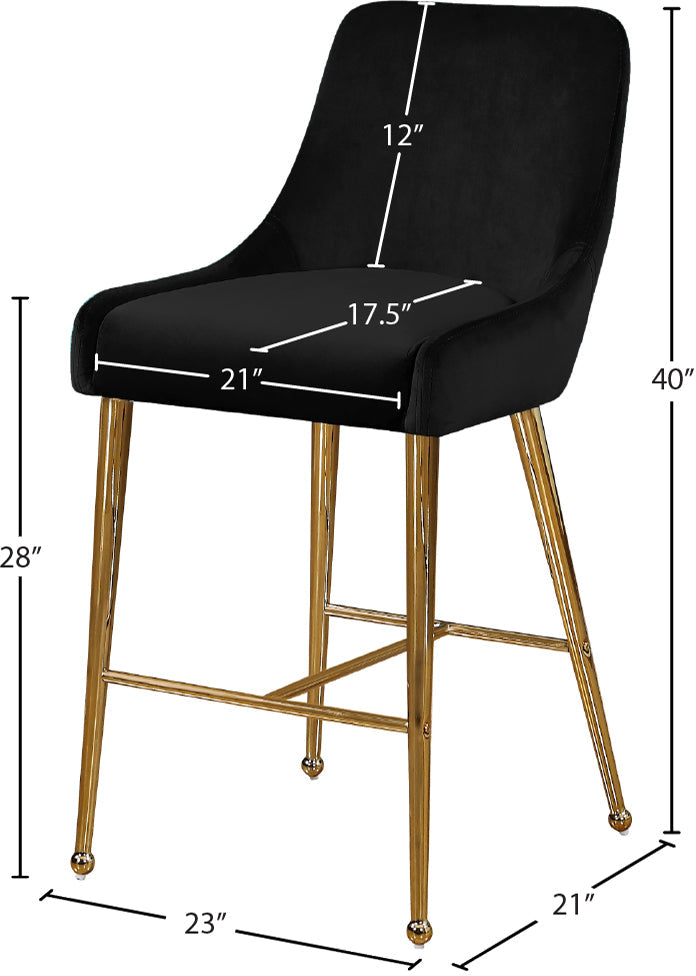 Owen Velvet Stool - Furniture Depot