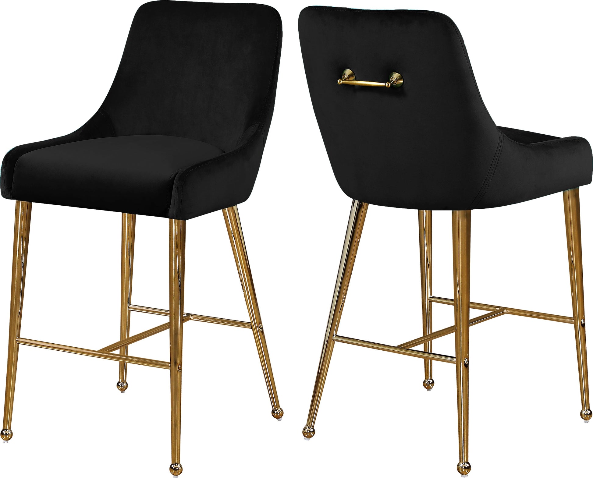 Owen Velvet Stool - Furniture Depot