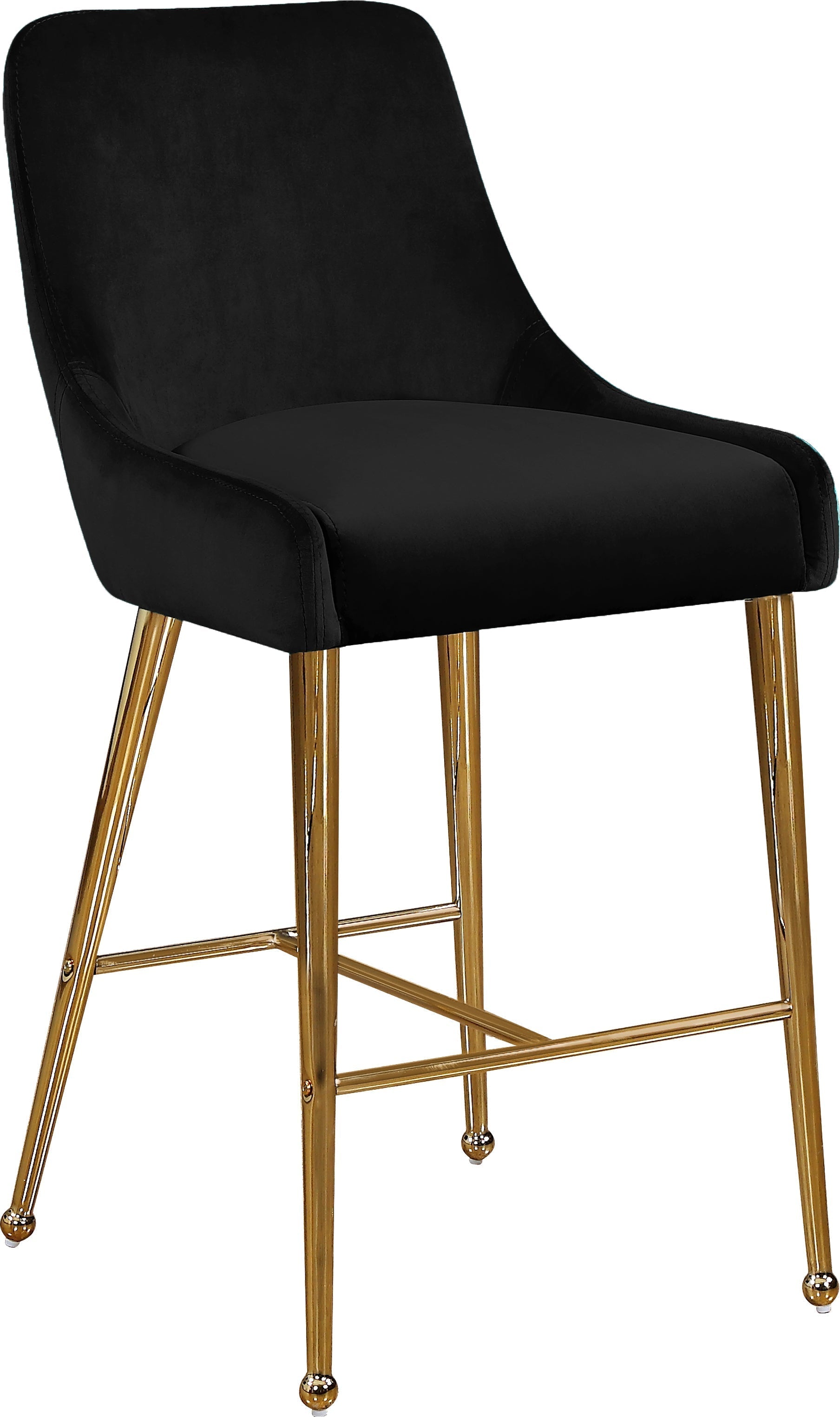 Owen Velvet Stool - Furniture Depot