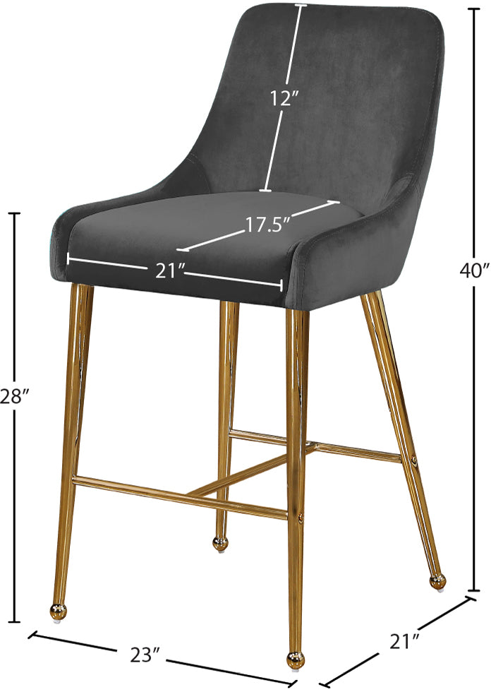 Owen Velvet Stool - Furniture Depot