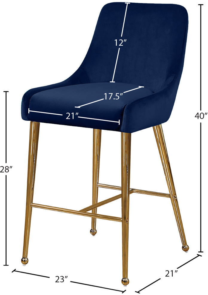 Owen Velvet Stool - Furniture Depot
