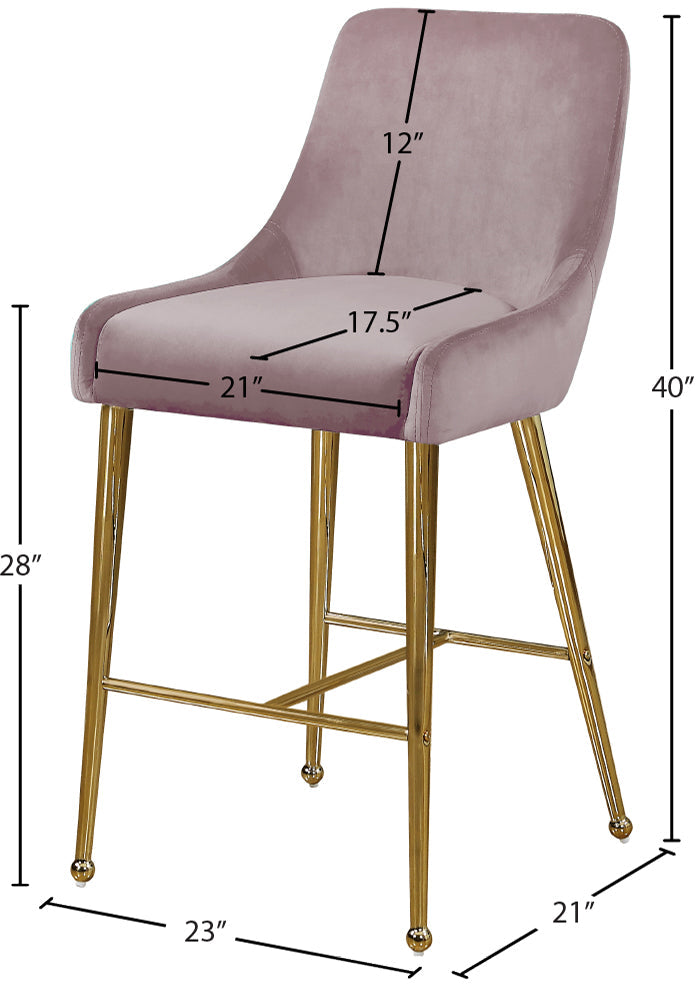 Owen Velvet Stool - Furniture Depot