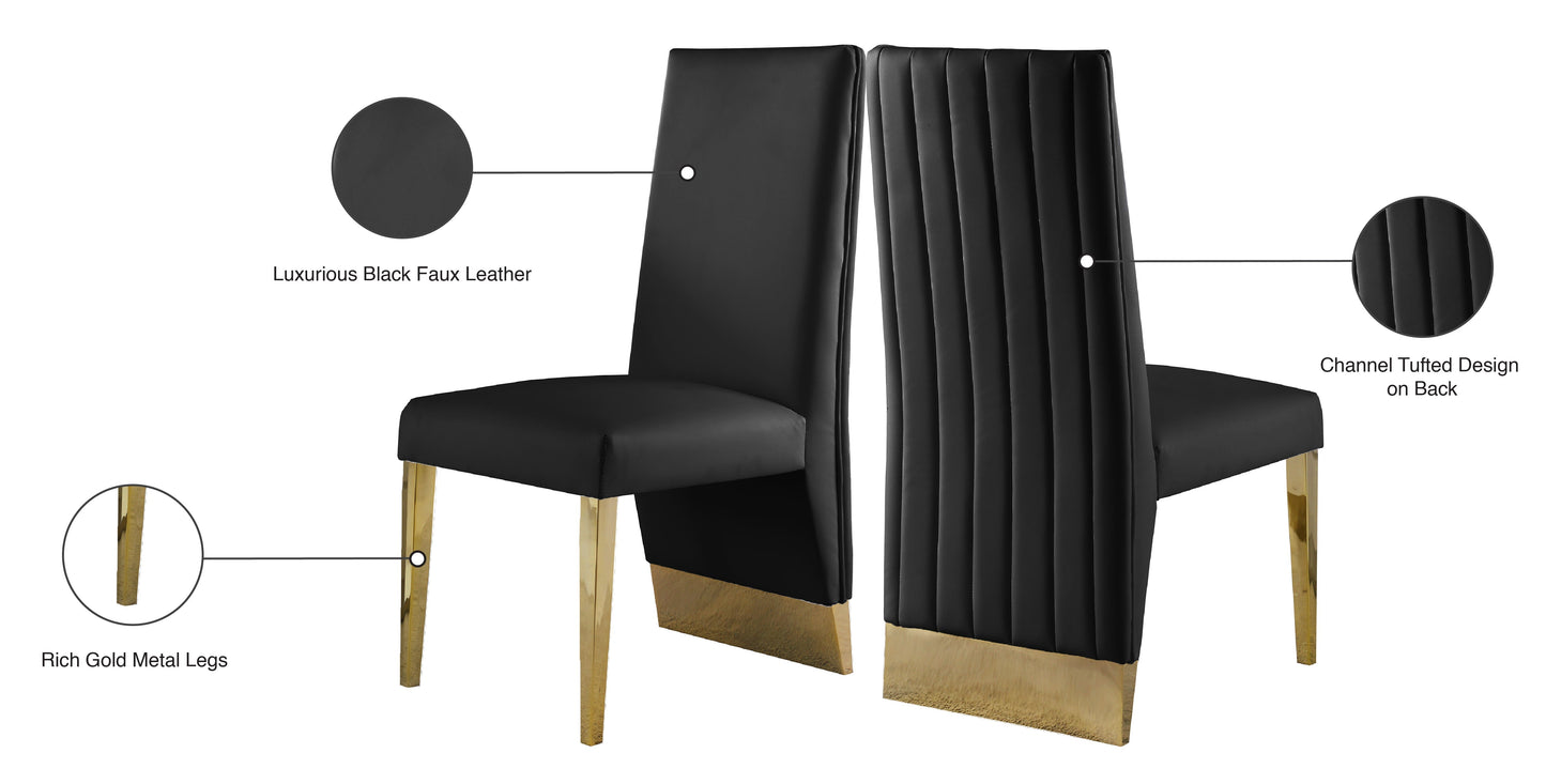 Porsha Faux Leather Dining Chair - Furniture Depot