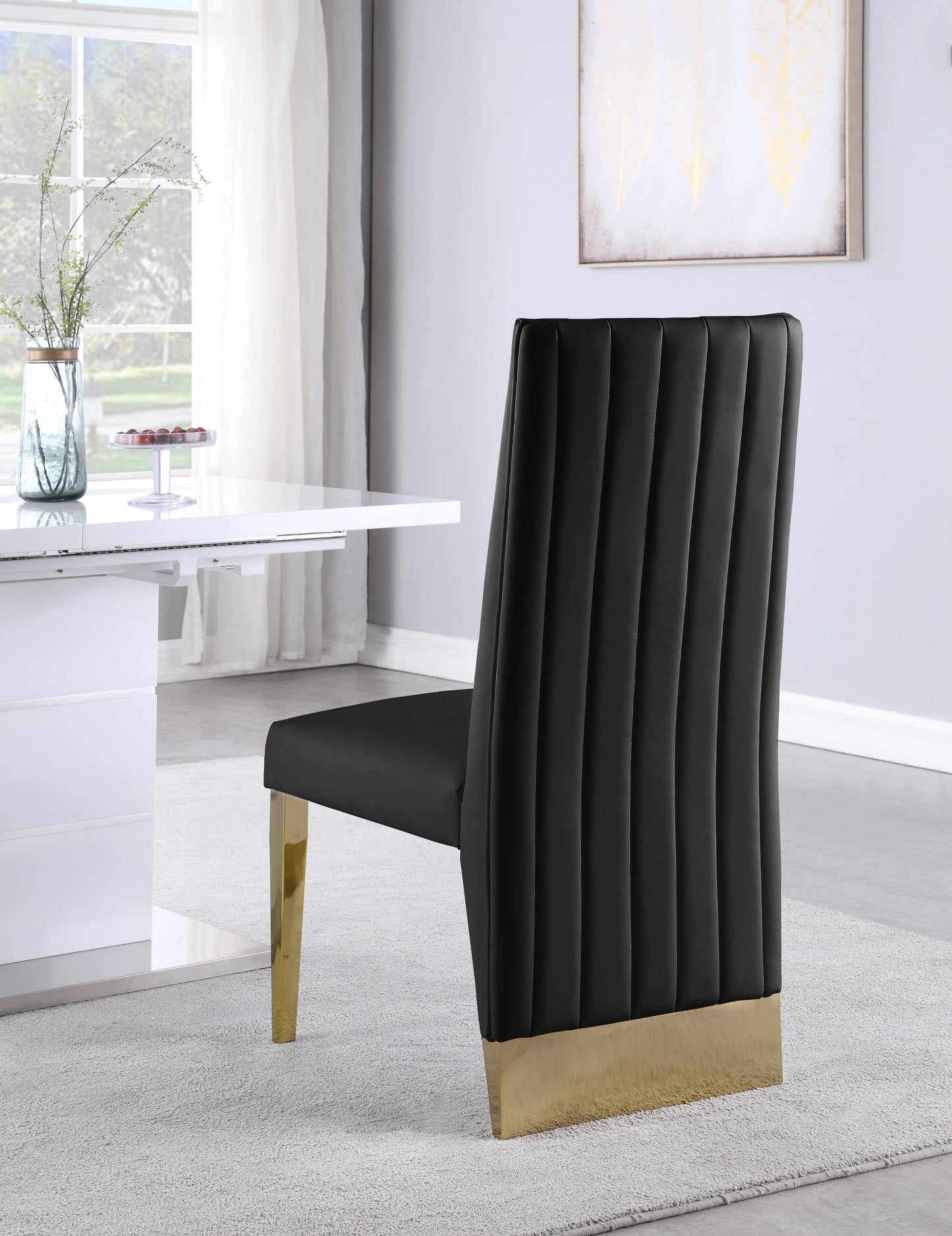 Porsha Faux Leather Dining Chair - Furniture Depot