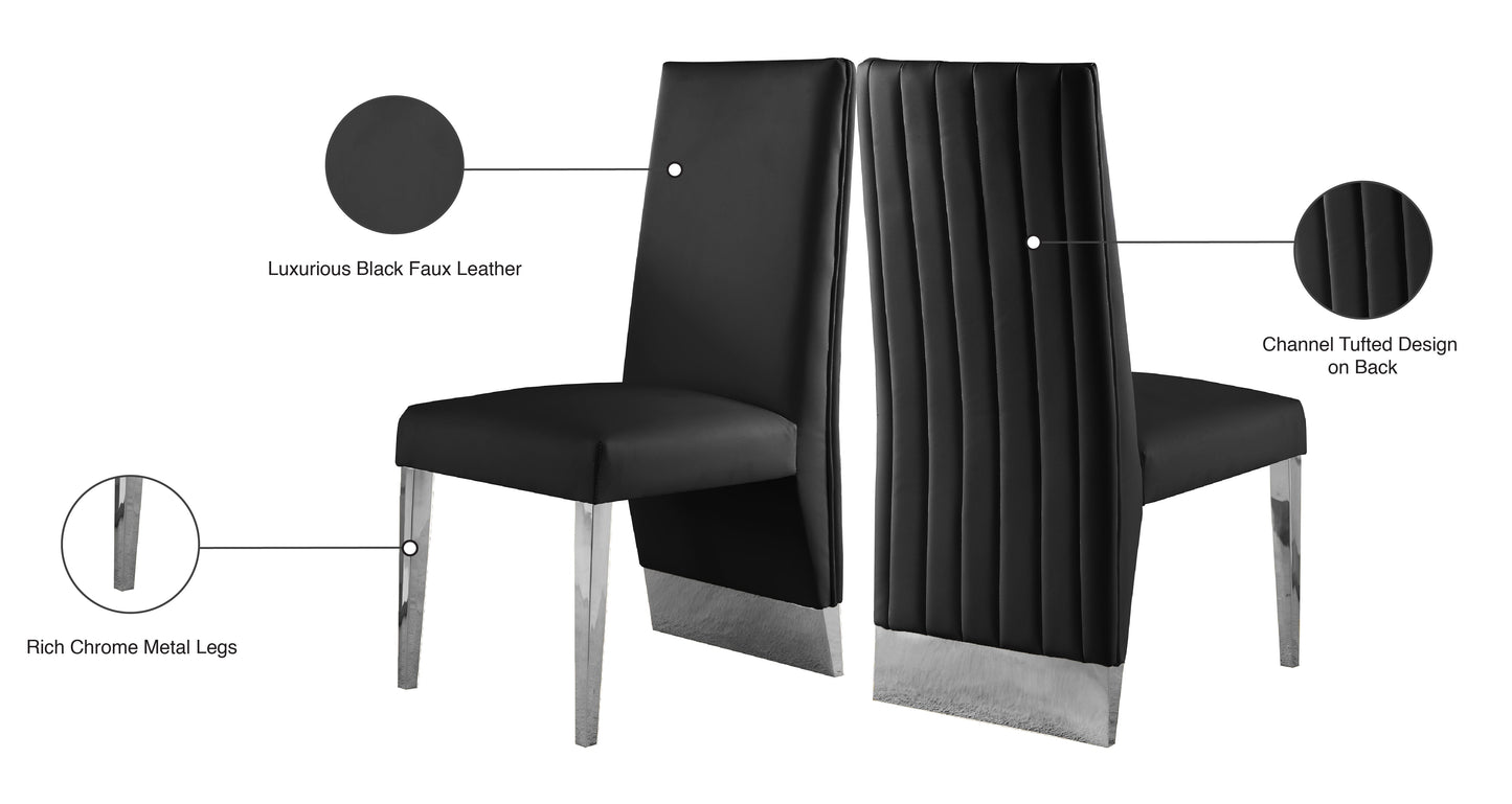 Porsha Faux Leather Dining Chair - Furniture Depot