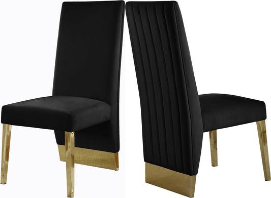 Porsha Velvet Dining Chair - Furniture Depot