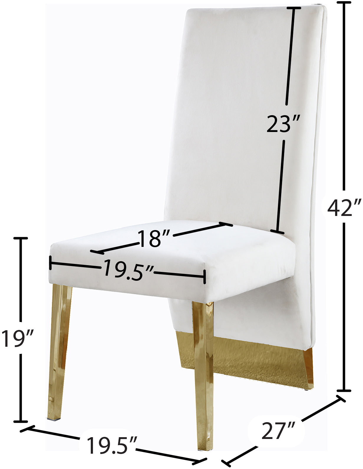 Porsha Velvet Dining Chair - Furniture Depot