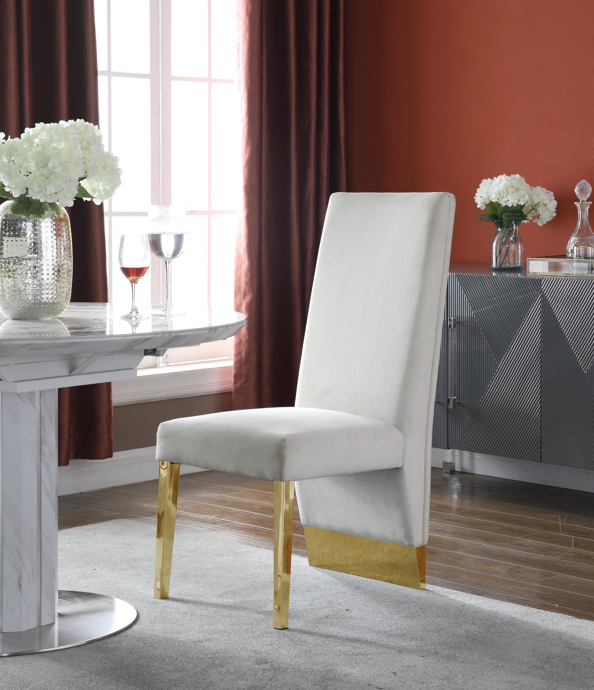 Porsha Velvet Dining Chair - Furniture Depot