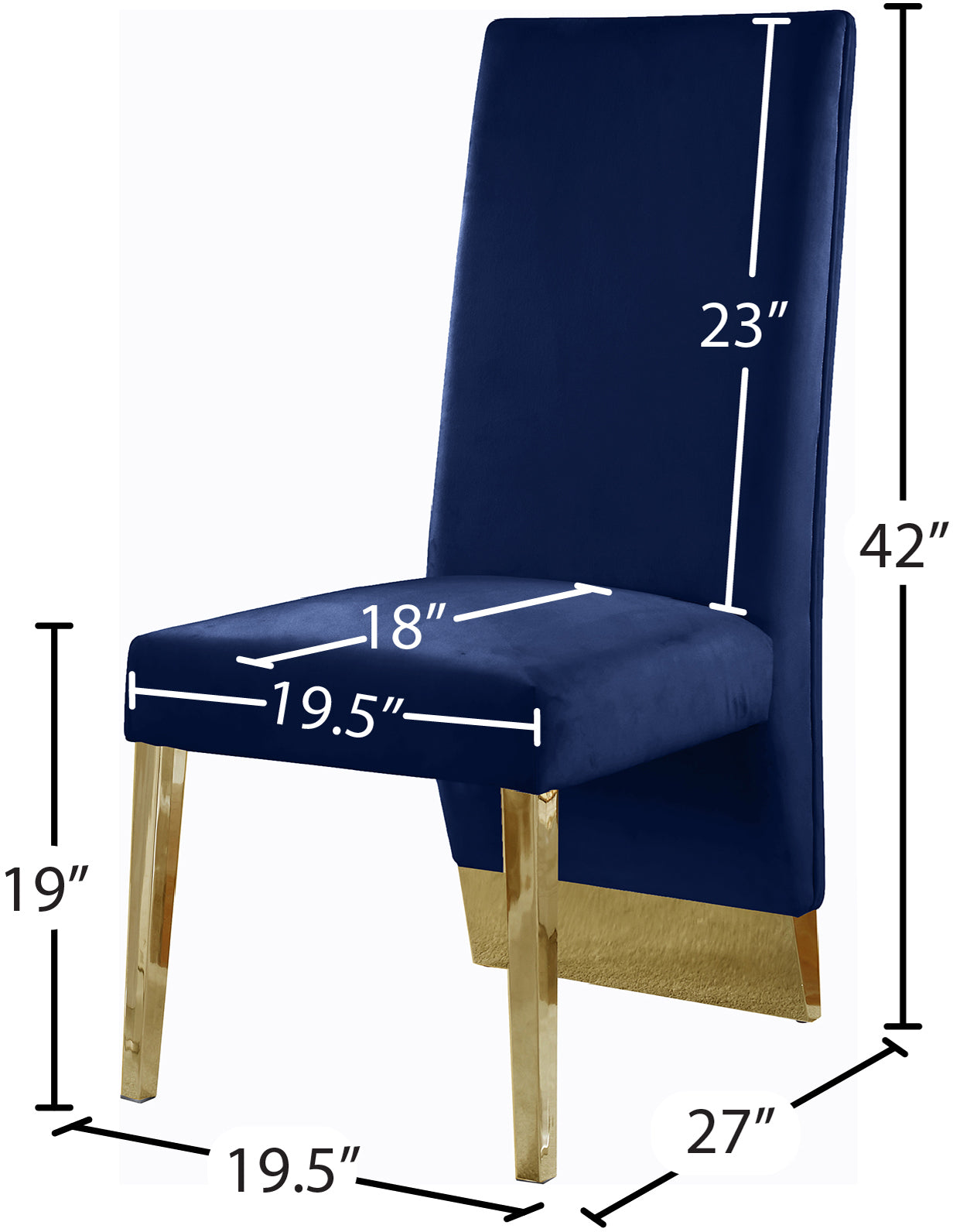 Porsha Velvet Dining Chair - Furniture Depot