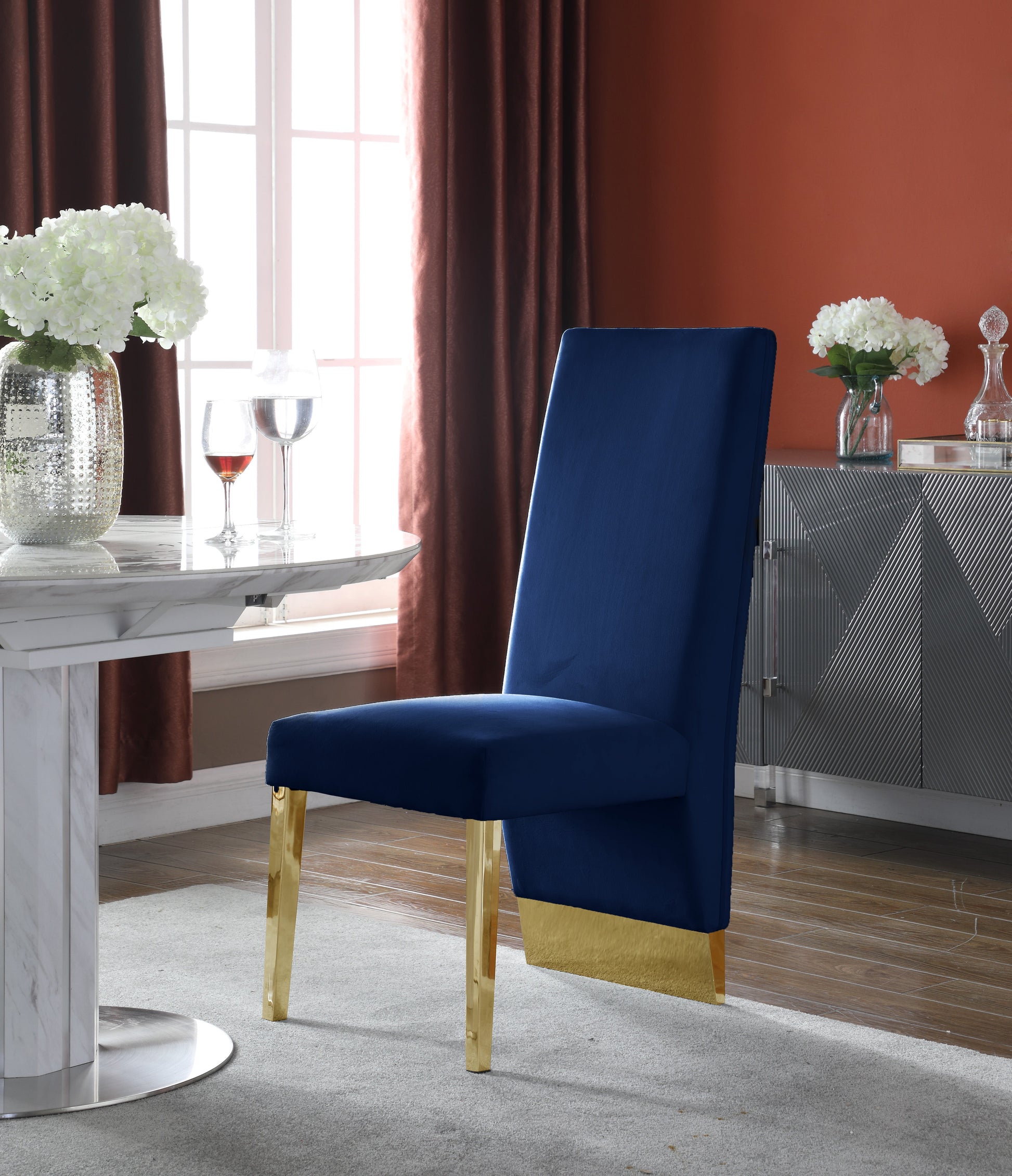 Porsha Velvet Dining Chair - Furniture Depot