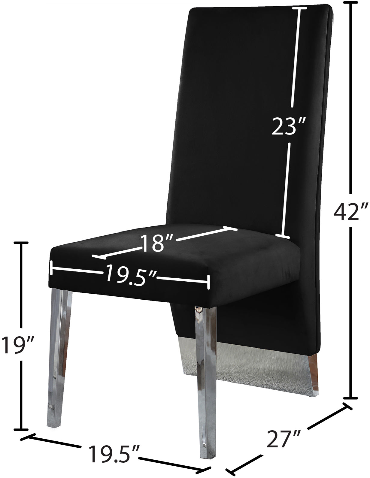 Porsha Velvet Dining Chair - Furniture Depot