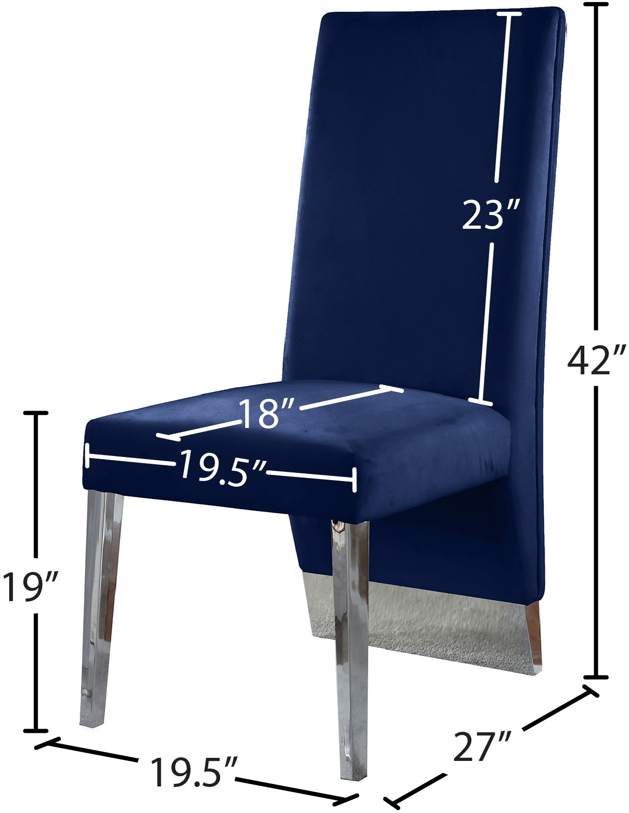 Porsha Velvet Dining Chair - Furniture Depot