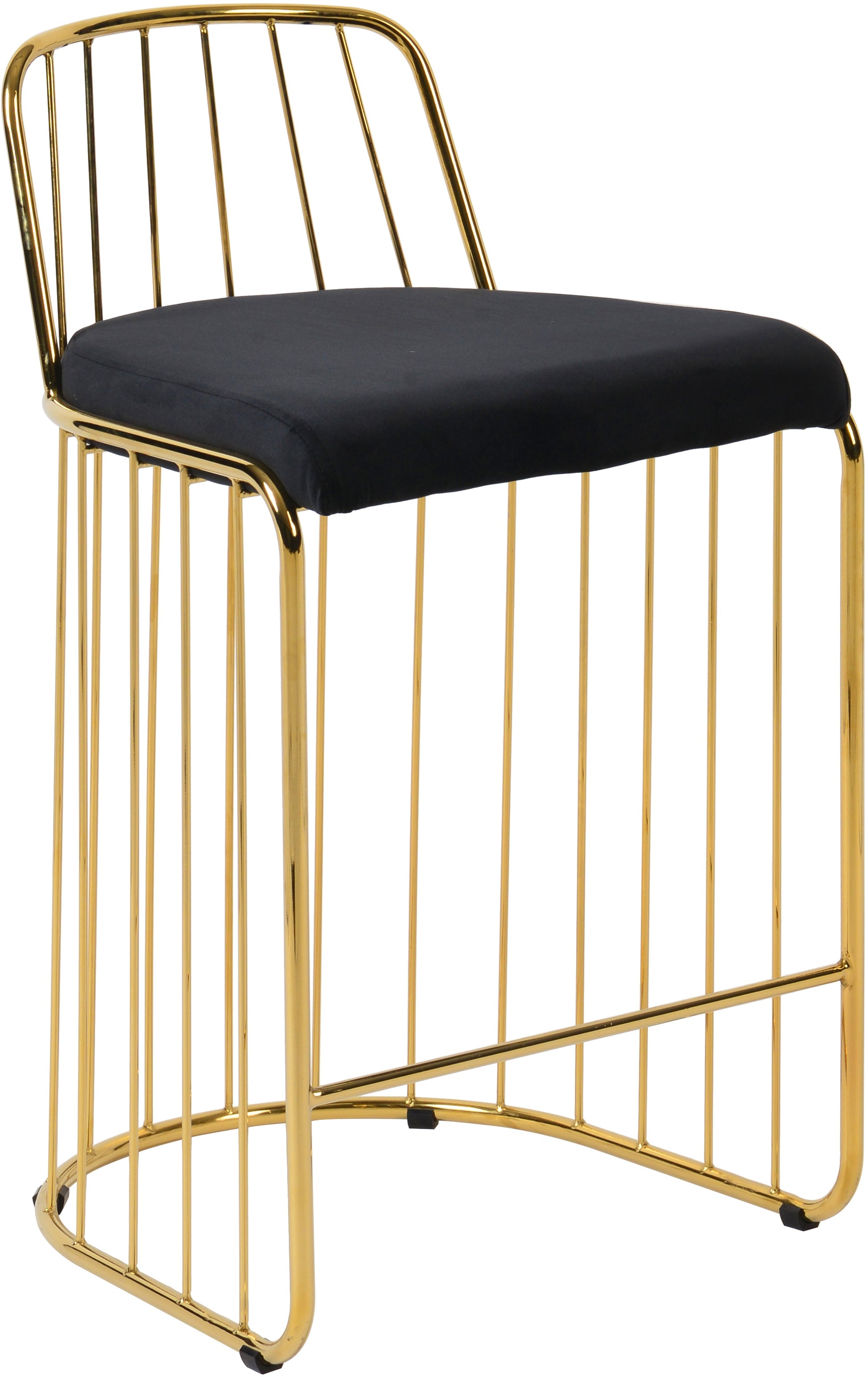 Gio Velvet Counter Stool - Furniture Depot