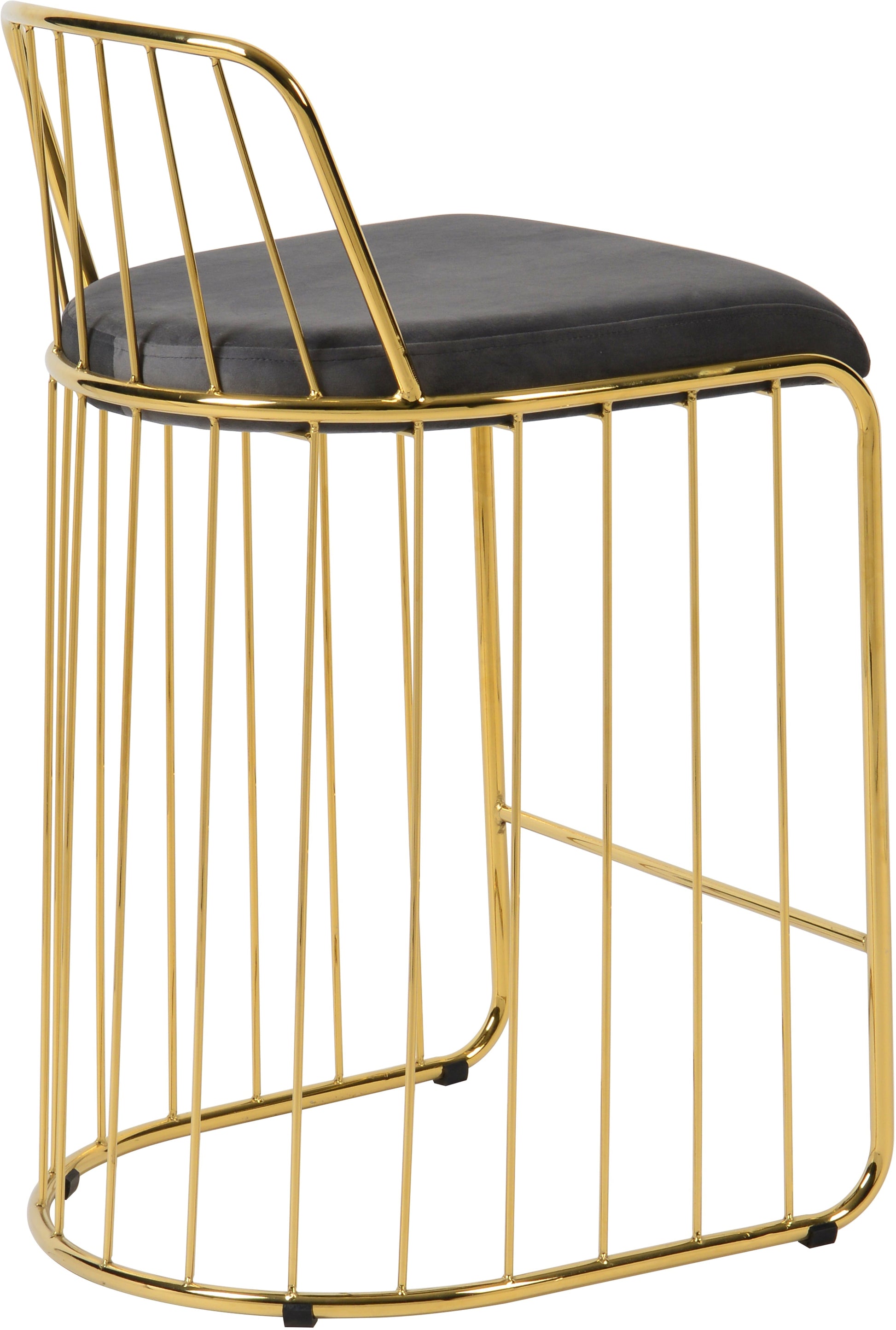 Gio Velvet Counter Stool - Furniture Depot