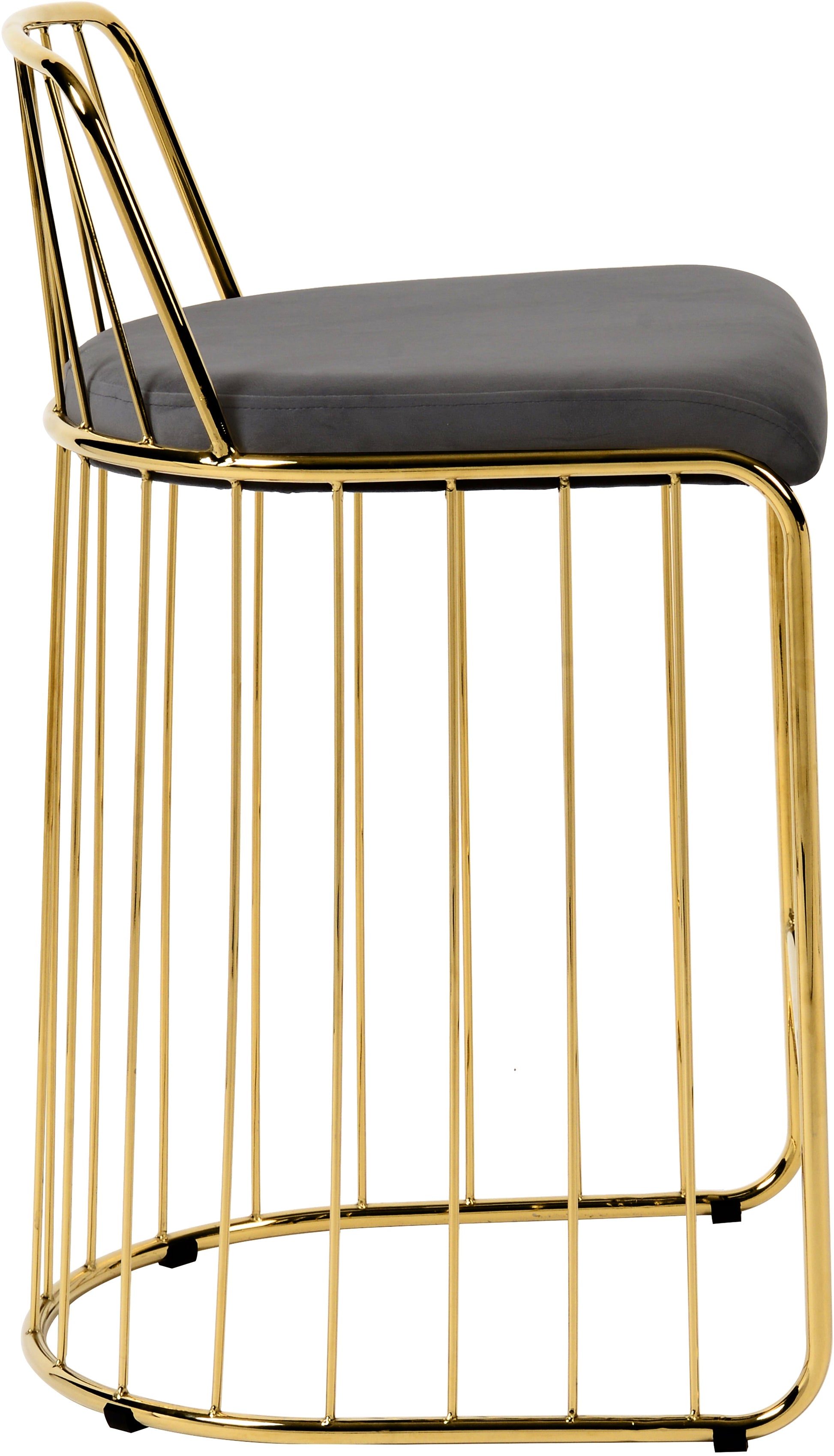 Gio Velvet Counter Stool - Furniture Depot