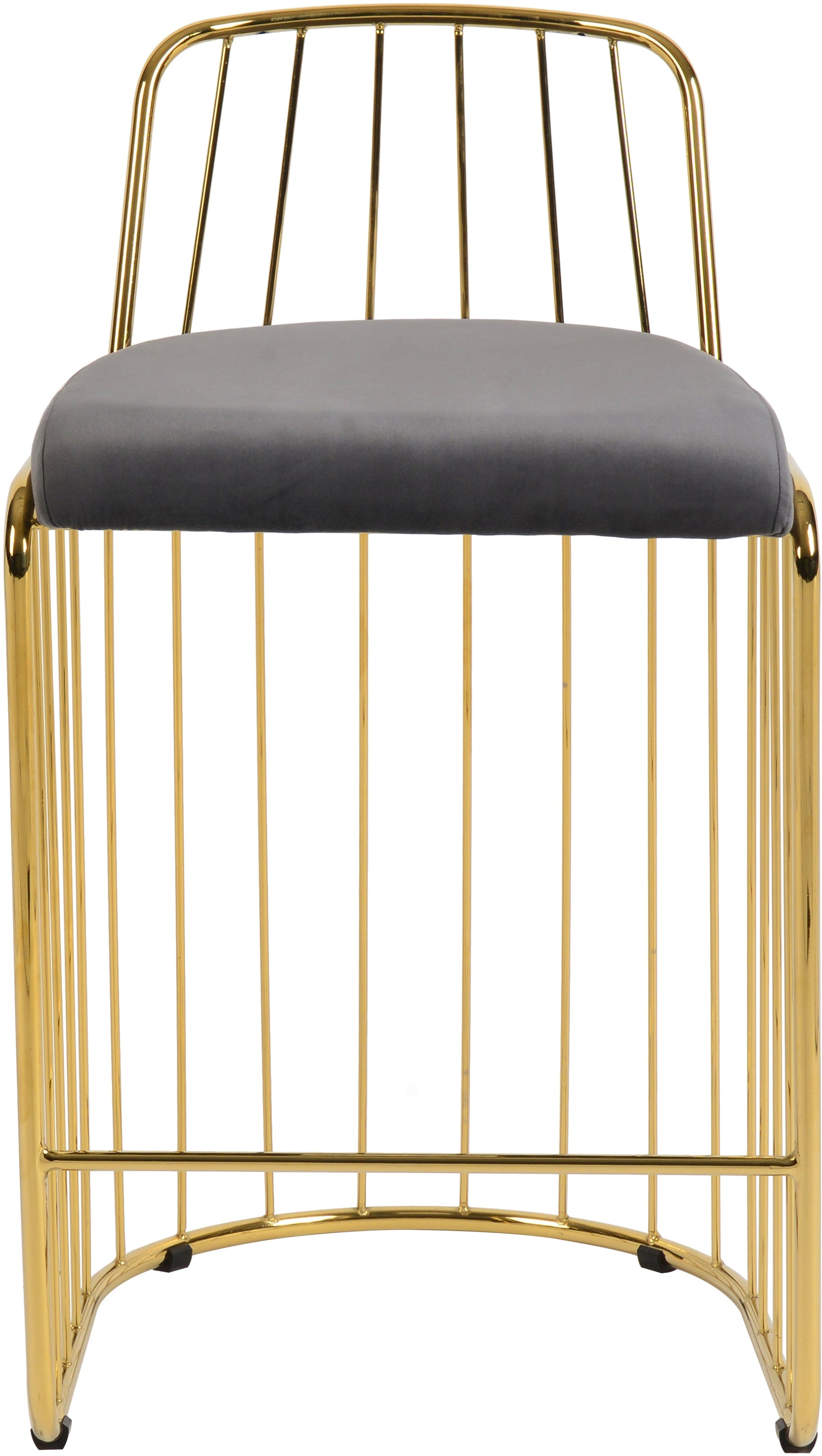 Gio Velvet Counter Stool - Furniture Depot