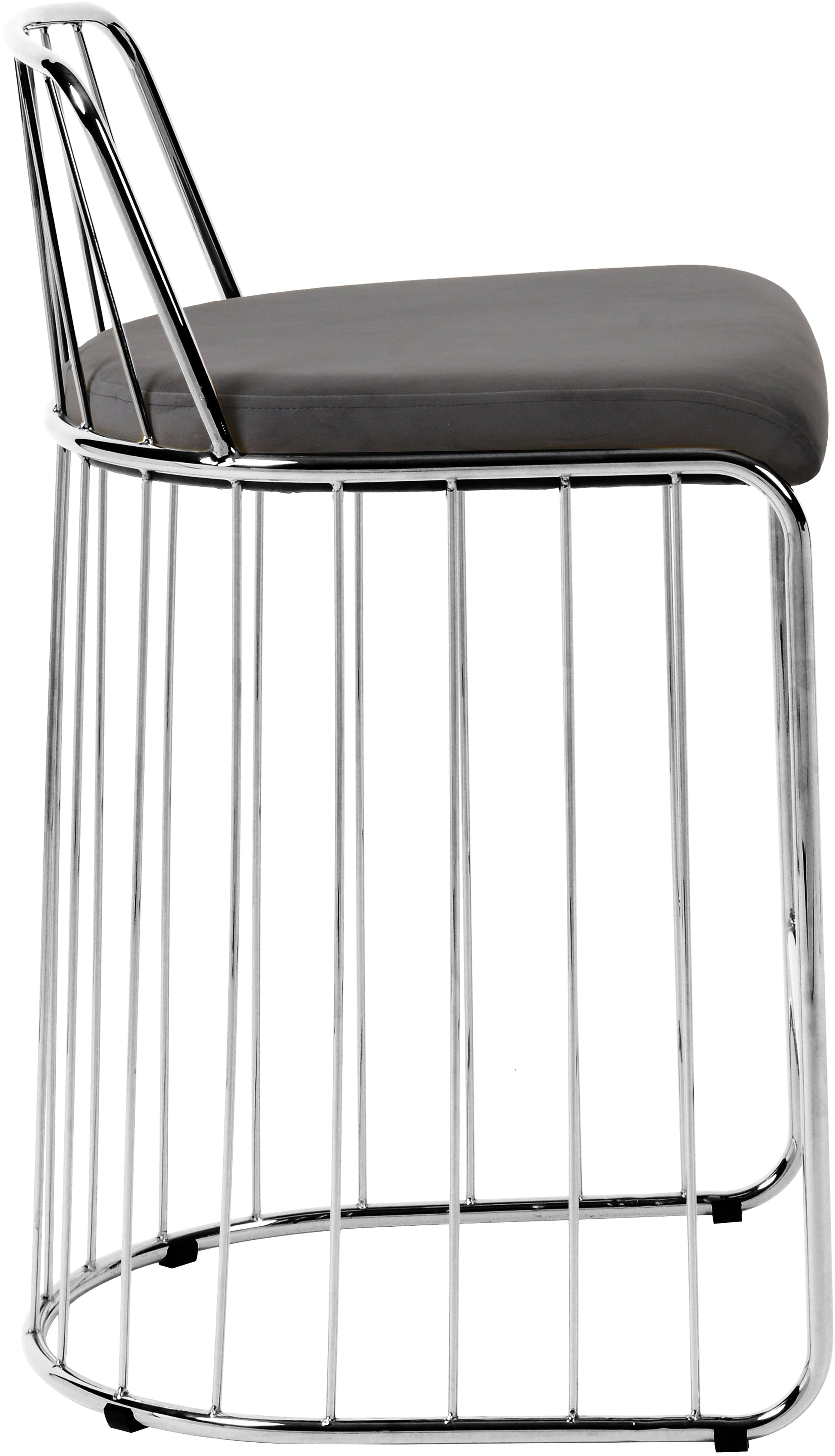 Gio Velvet Counter Stool - Furniture Depot