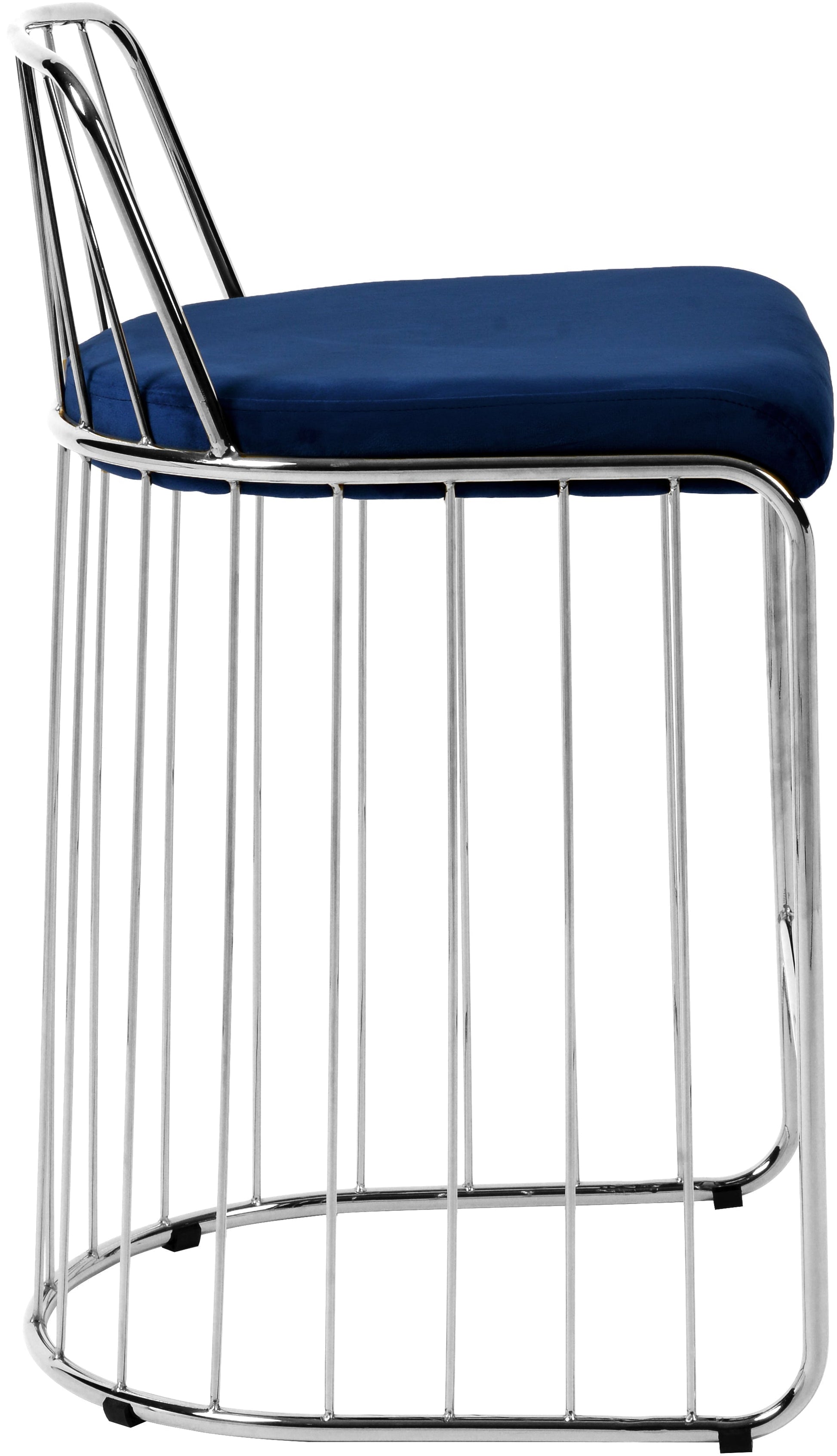 Gio Velvet Counter Stool - Furniture Depot