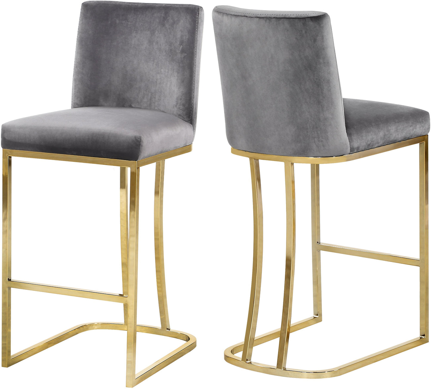 Heidi Velvet Stool - Furniture Depot
