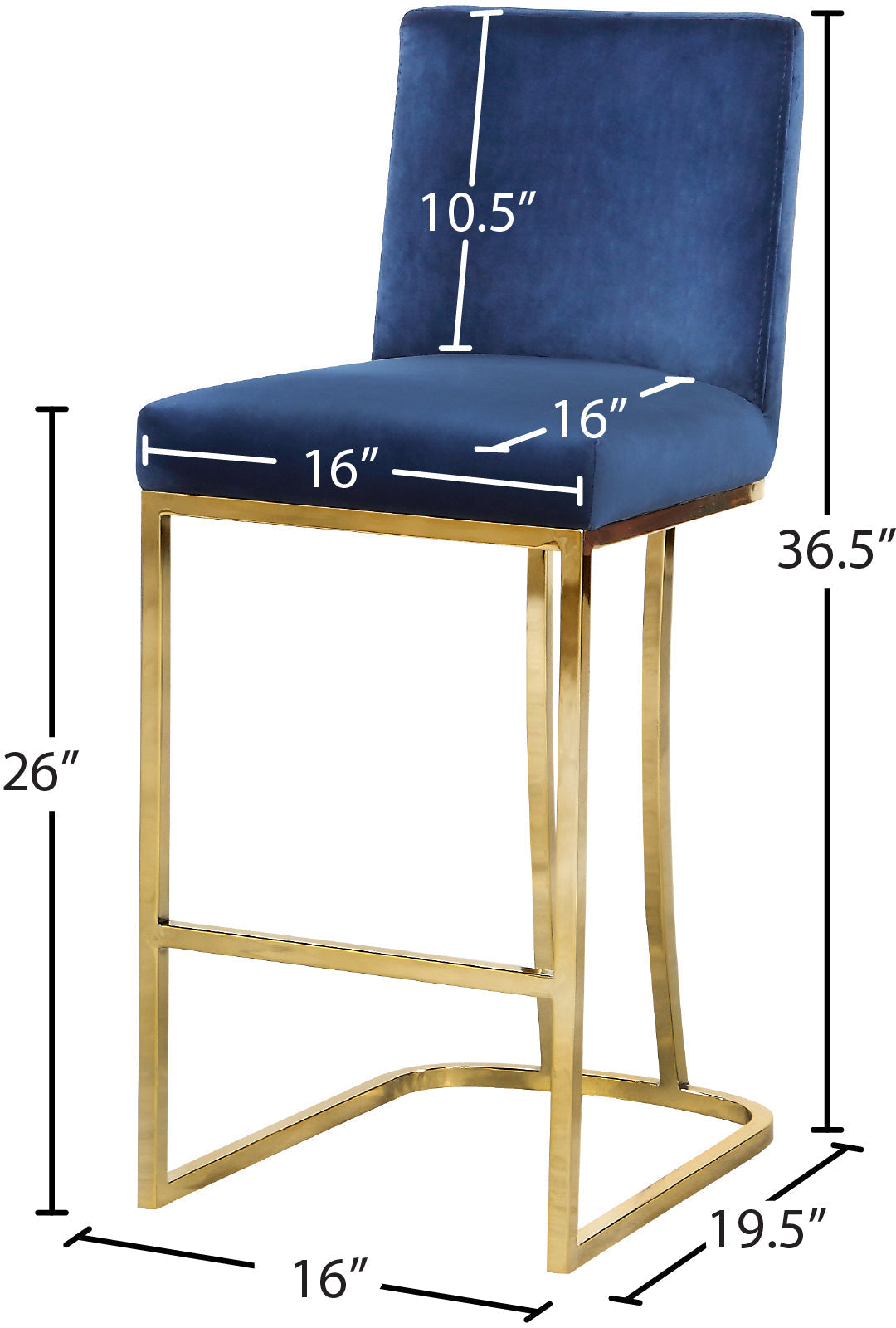 Heidi Velvet Stool - Furniture Depot