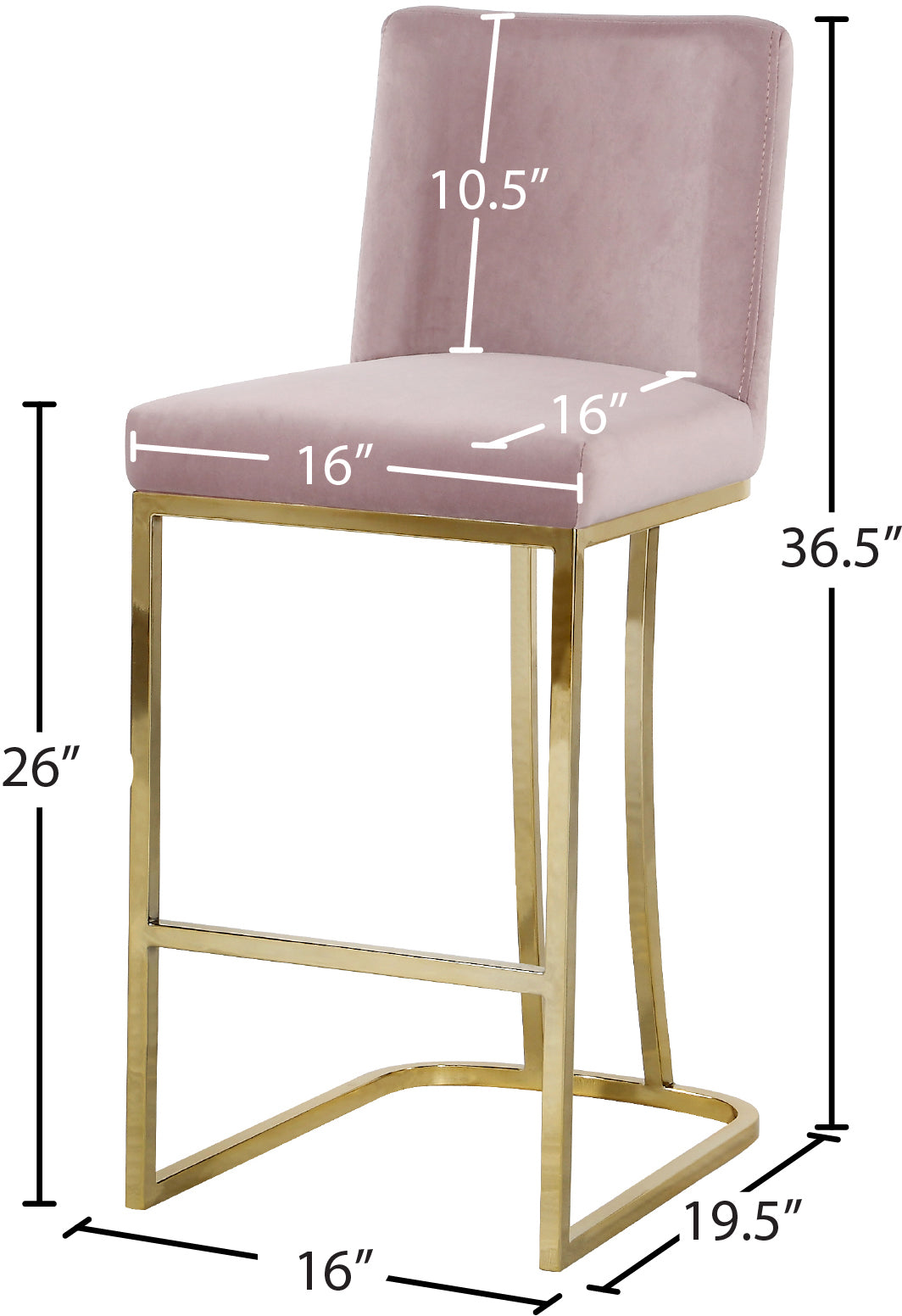 Heidi Velvet Stool - Furniture Depot