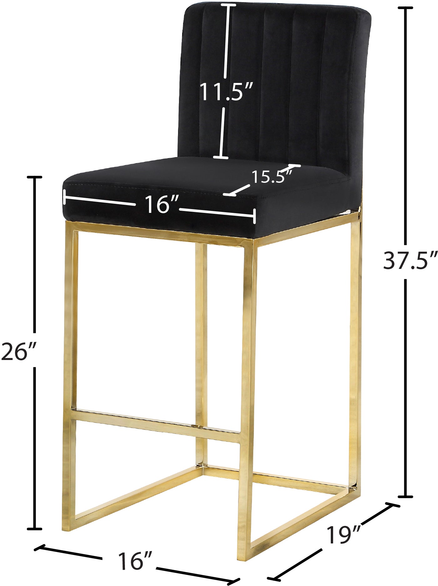 Giselle Velvet Stool - Furniture Depot