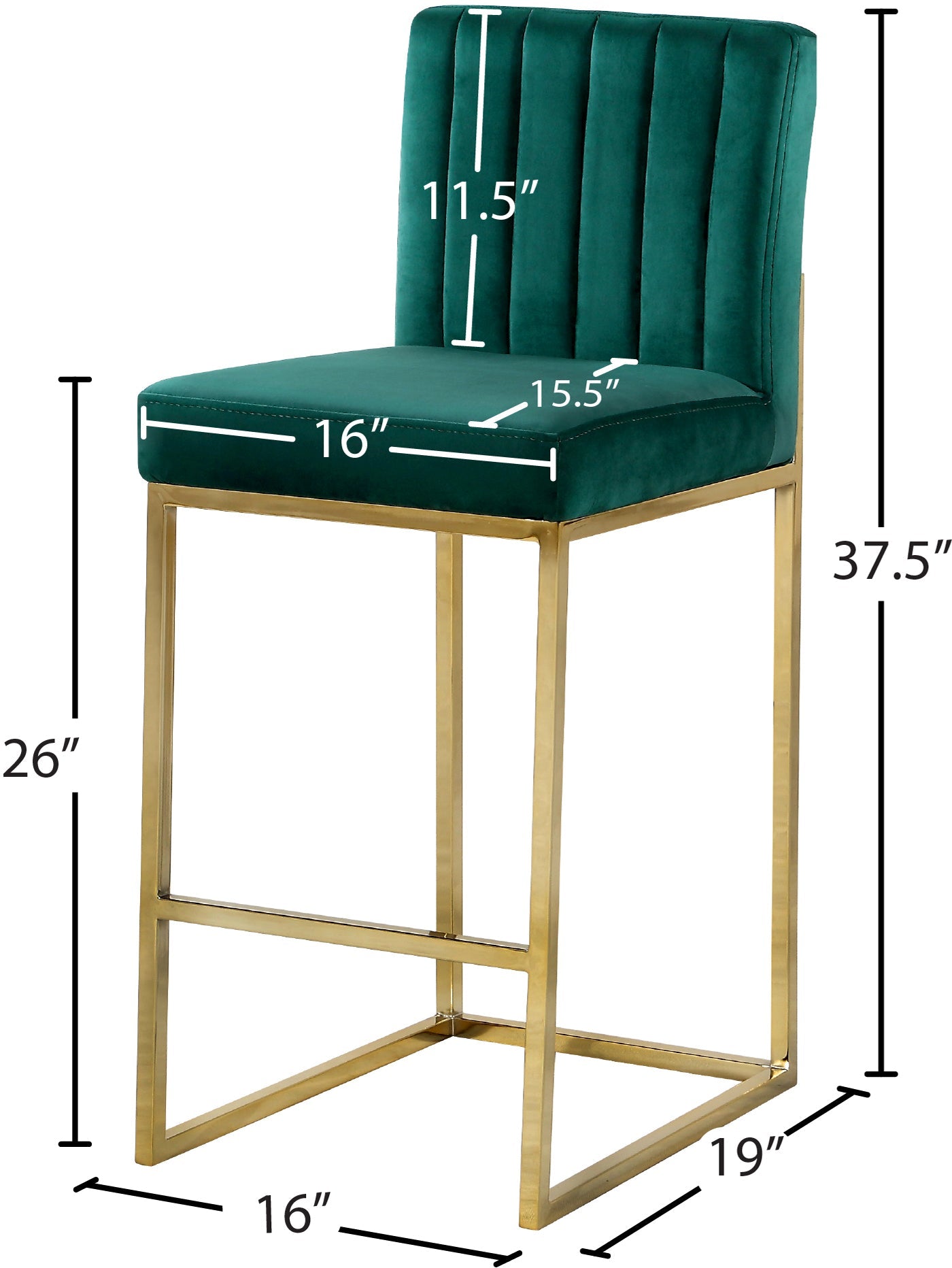 Giselle Velvet Stool - Furniture Depot