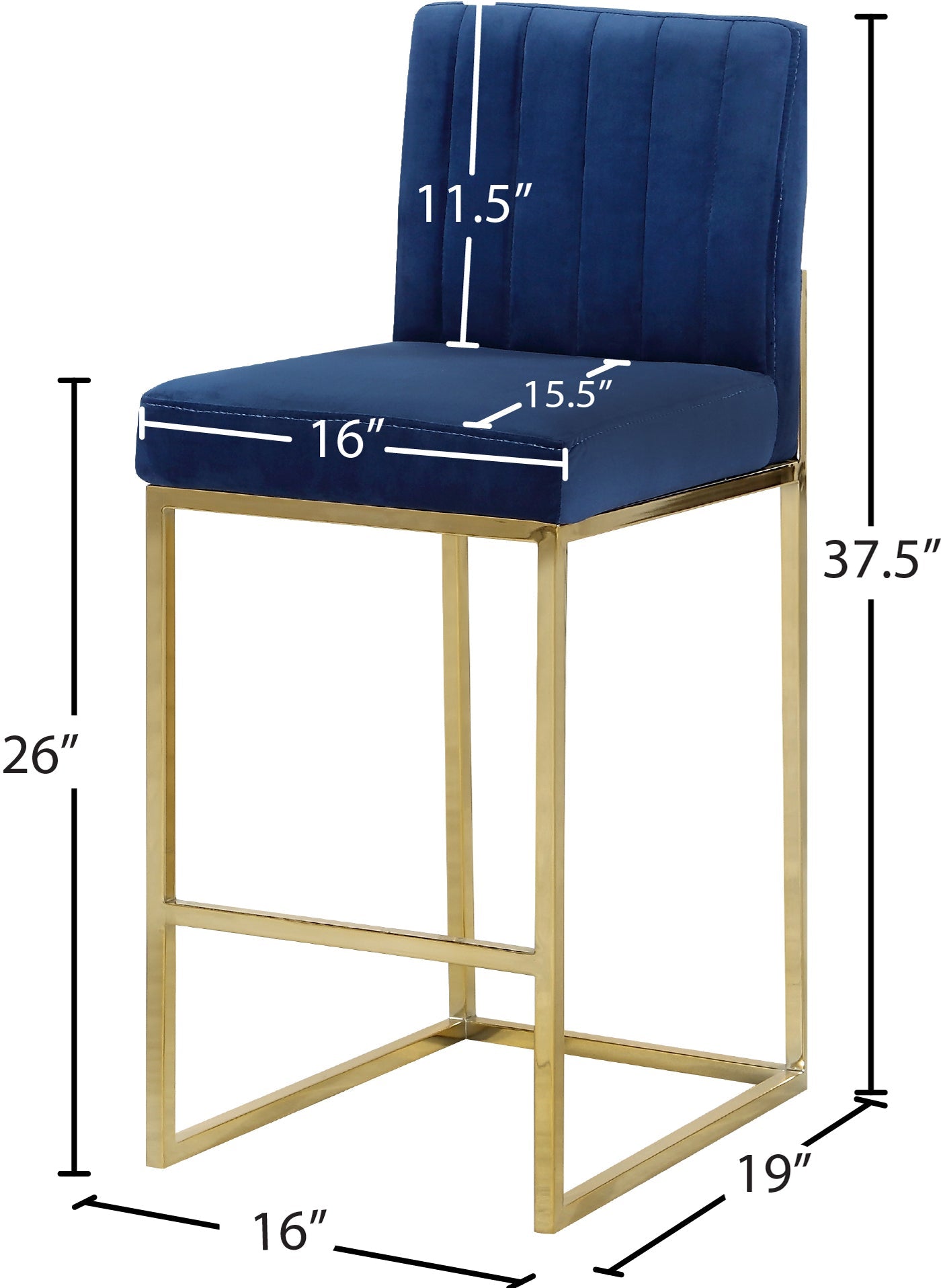 Giselle Velvet Stool - Furniture Depot
