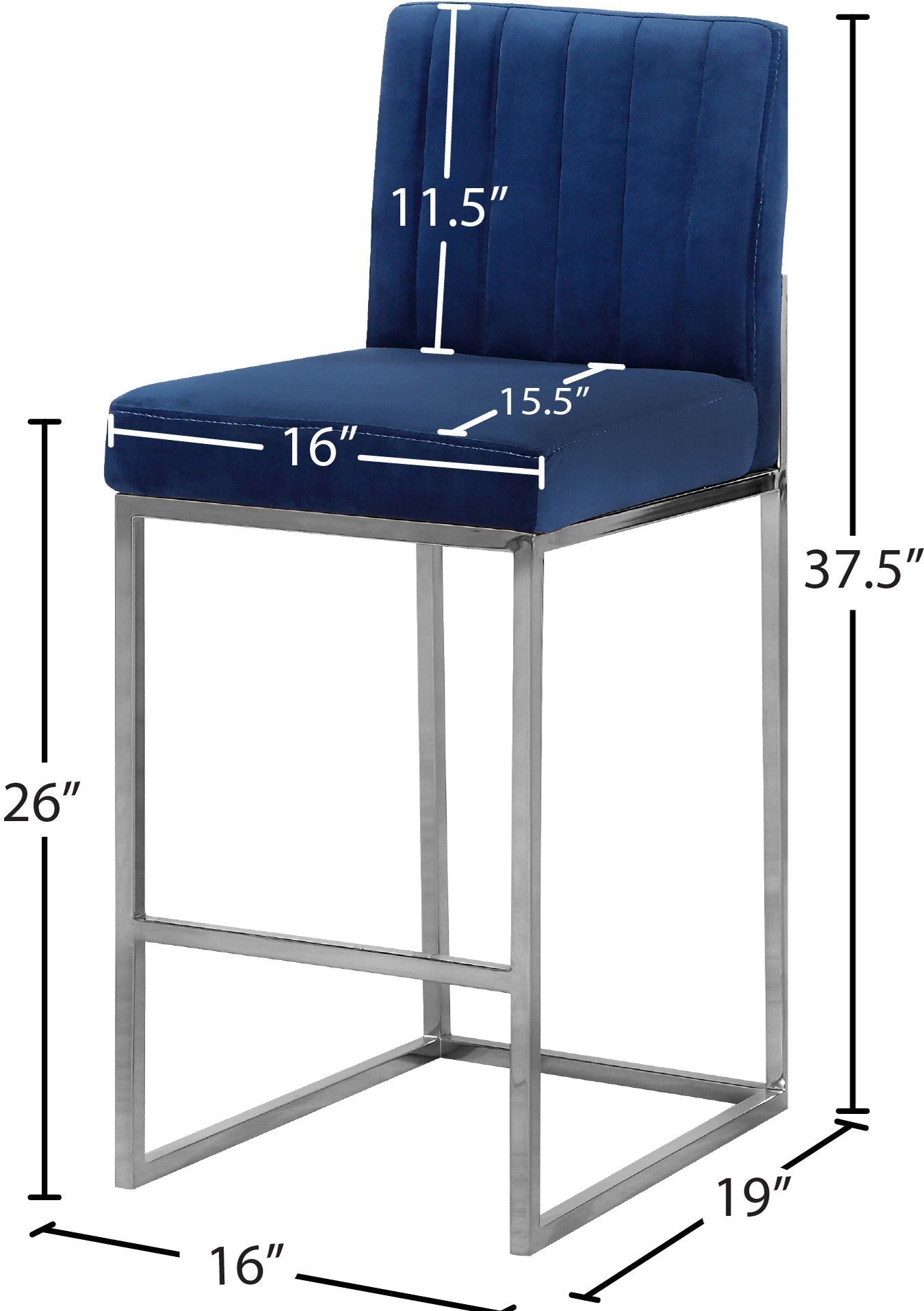Giselle Velvet Stool - Furniture Depot
