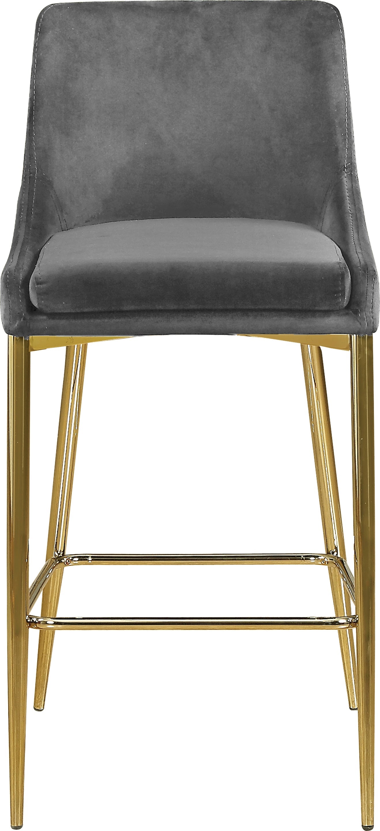 Karina Black Velvet Stool - Furniture Depot