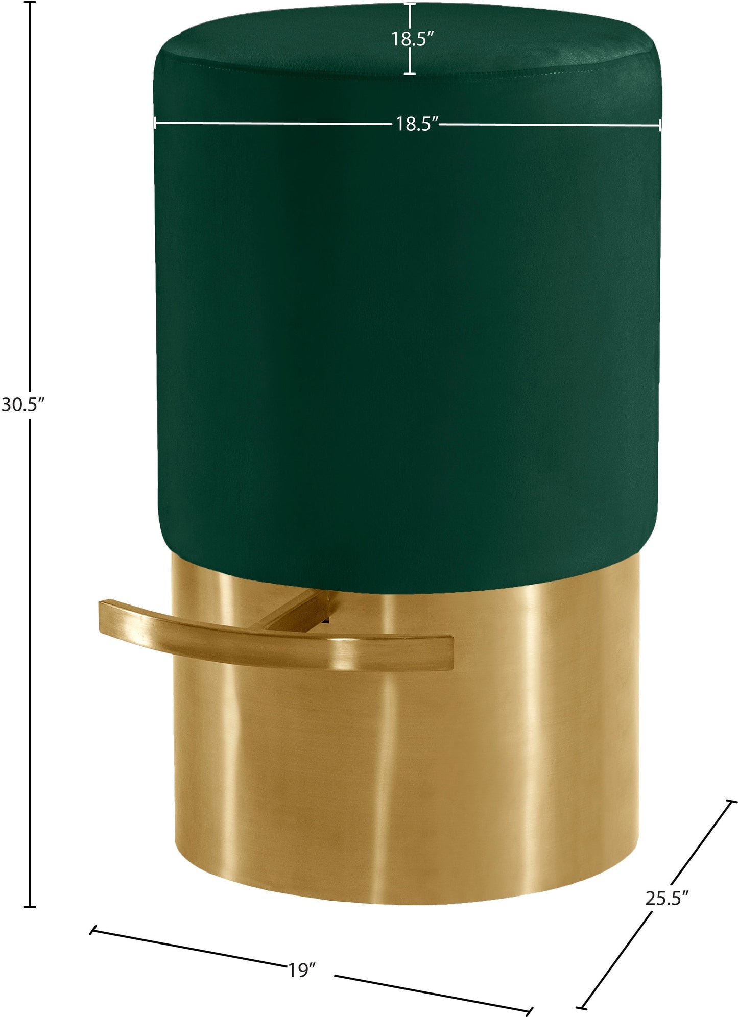 Liv Black Velvet Stool - Furniture Depot (7679017156856)