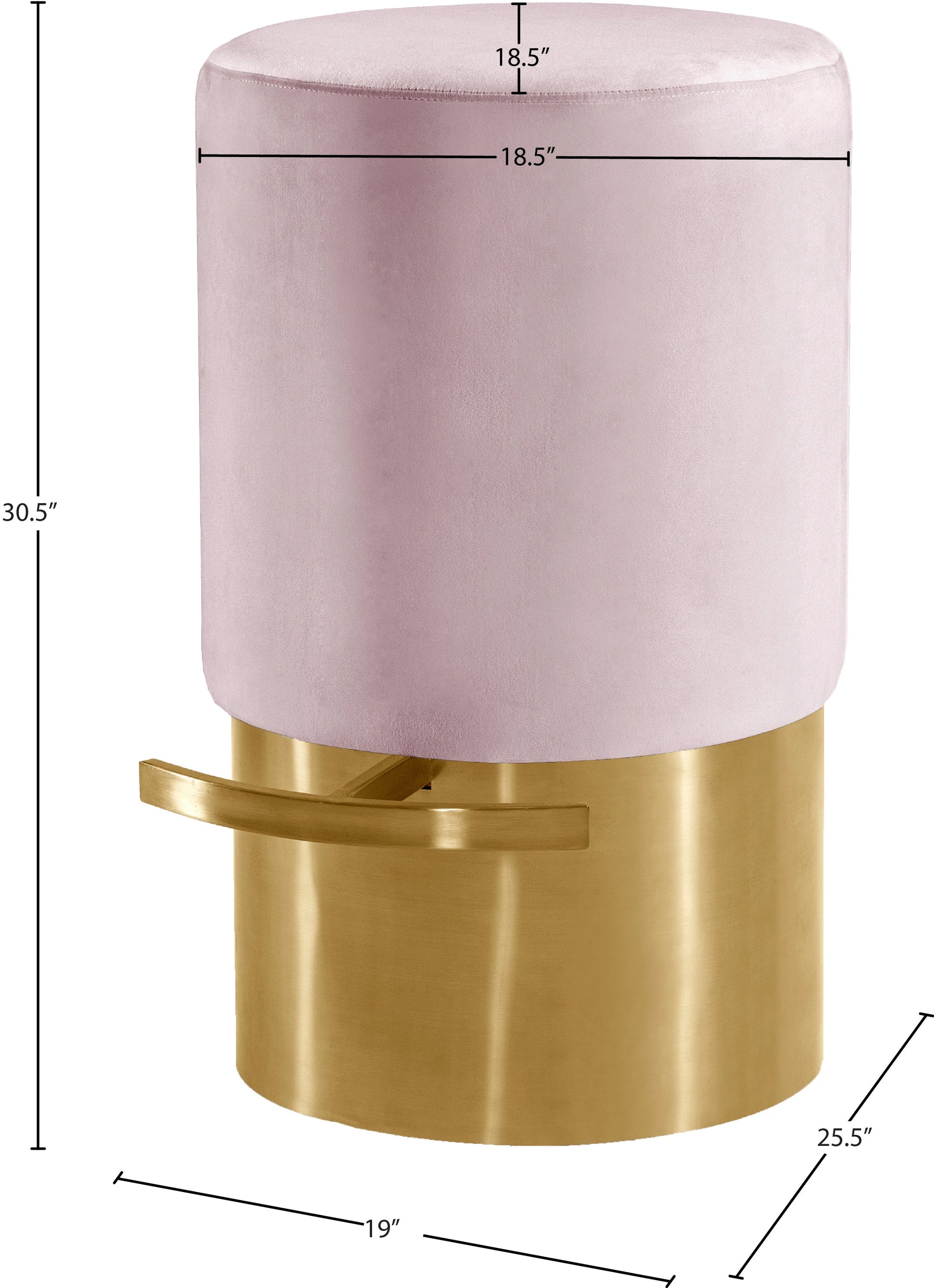 Liv Black Velvet Stool - Furniture Depot (7679017156856)