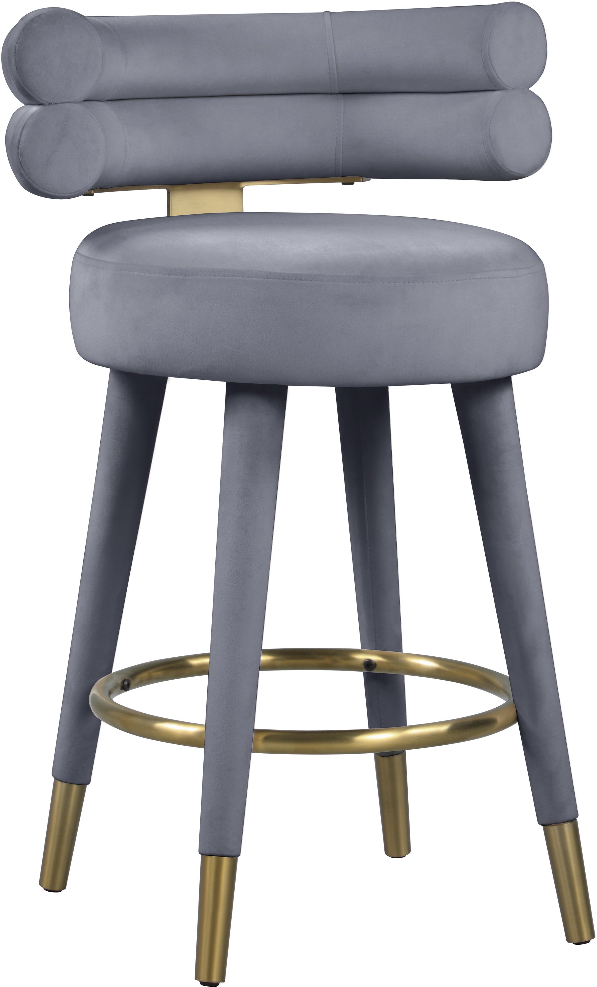 Fitzroy Velvet Counter Stool - Furniture Depot (7679017189624)