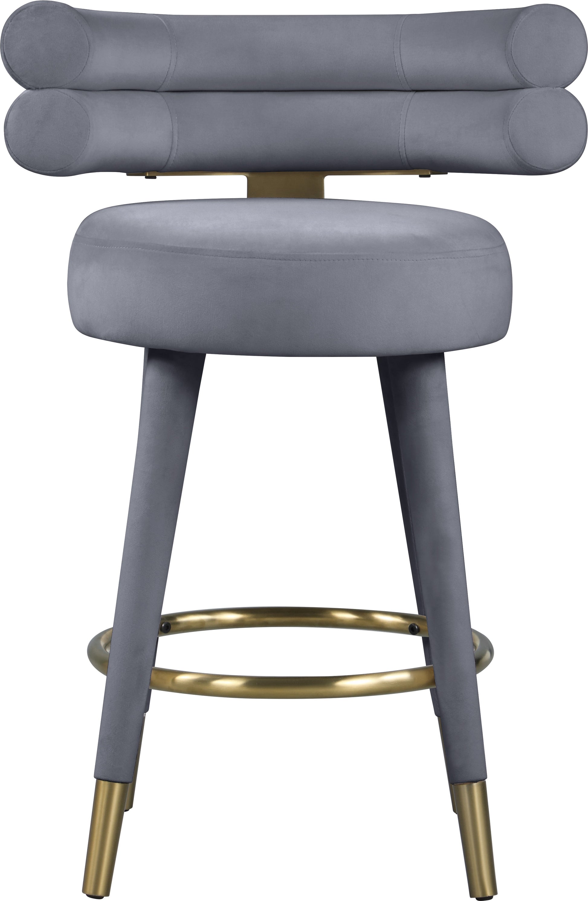 Fitzroy Velvet Counter Stool - Furniture Depot (7679017189624)