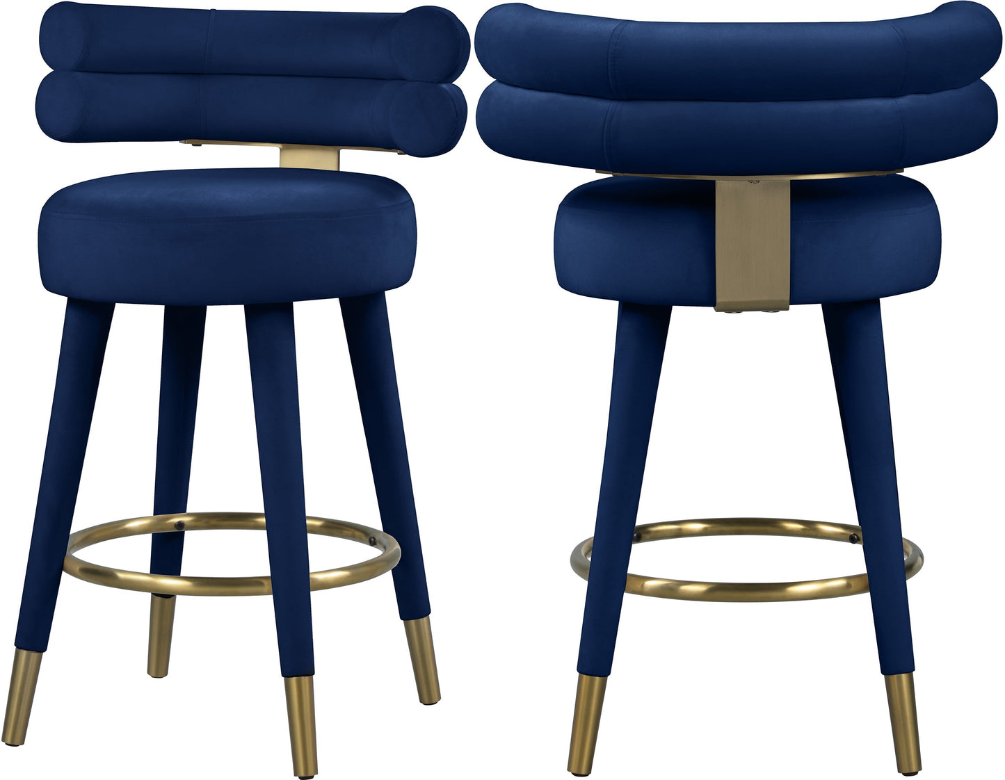 Fitzroy Velvet Counter Stool - Furniture Depot (7679017189624)