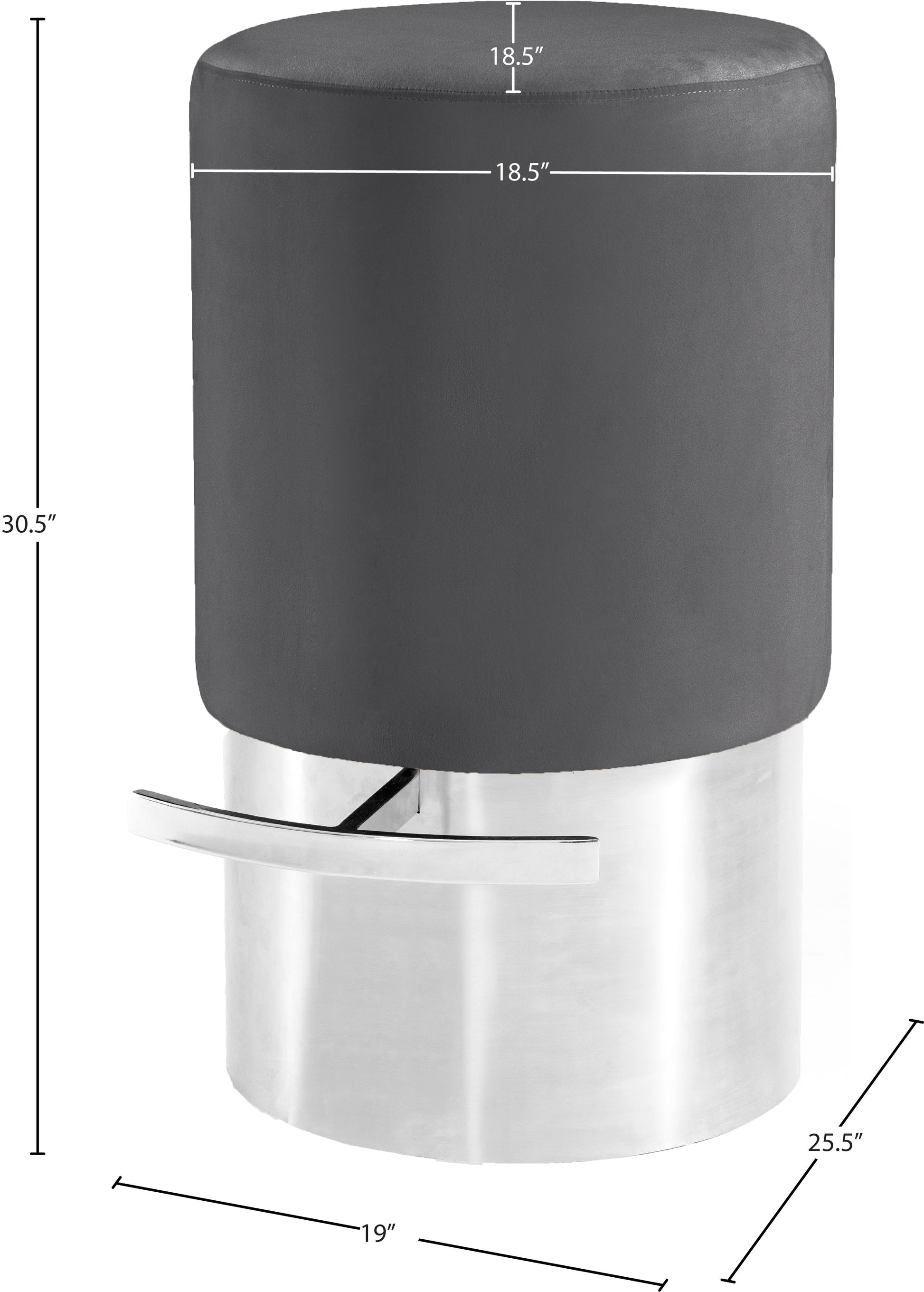 Liv Black Velvet Stool - Furniture Depot (7679017156856)