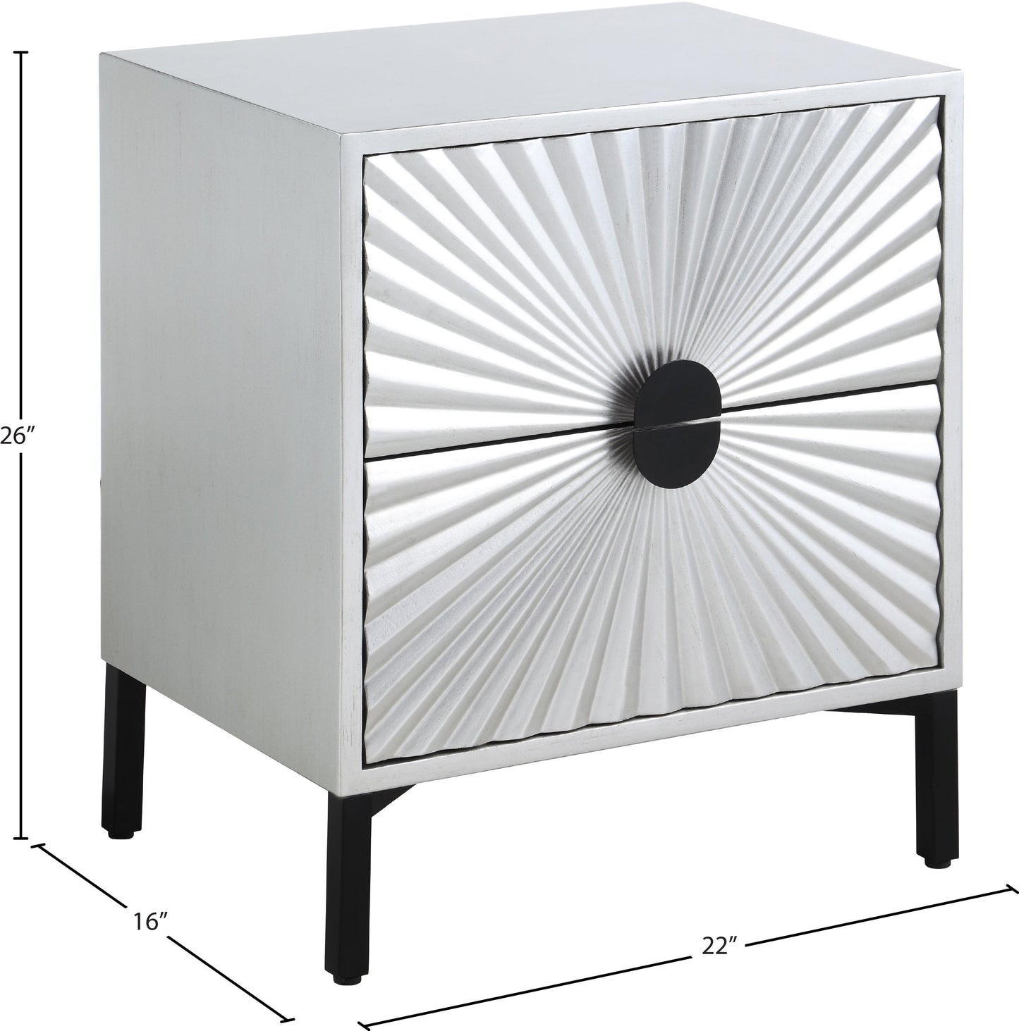 Glitz Antique Silver Side Table - Furniture Depot (7679017484536)