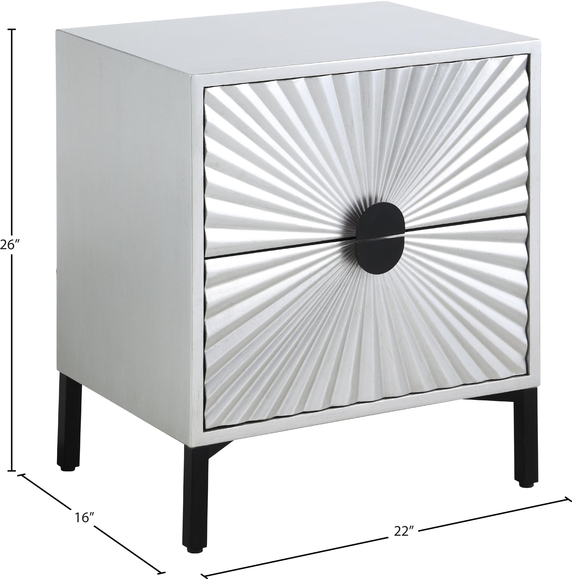 Glitz Antique Silver Side Table - Furniture Depot (7679017484536)