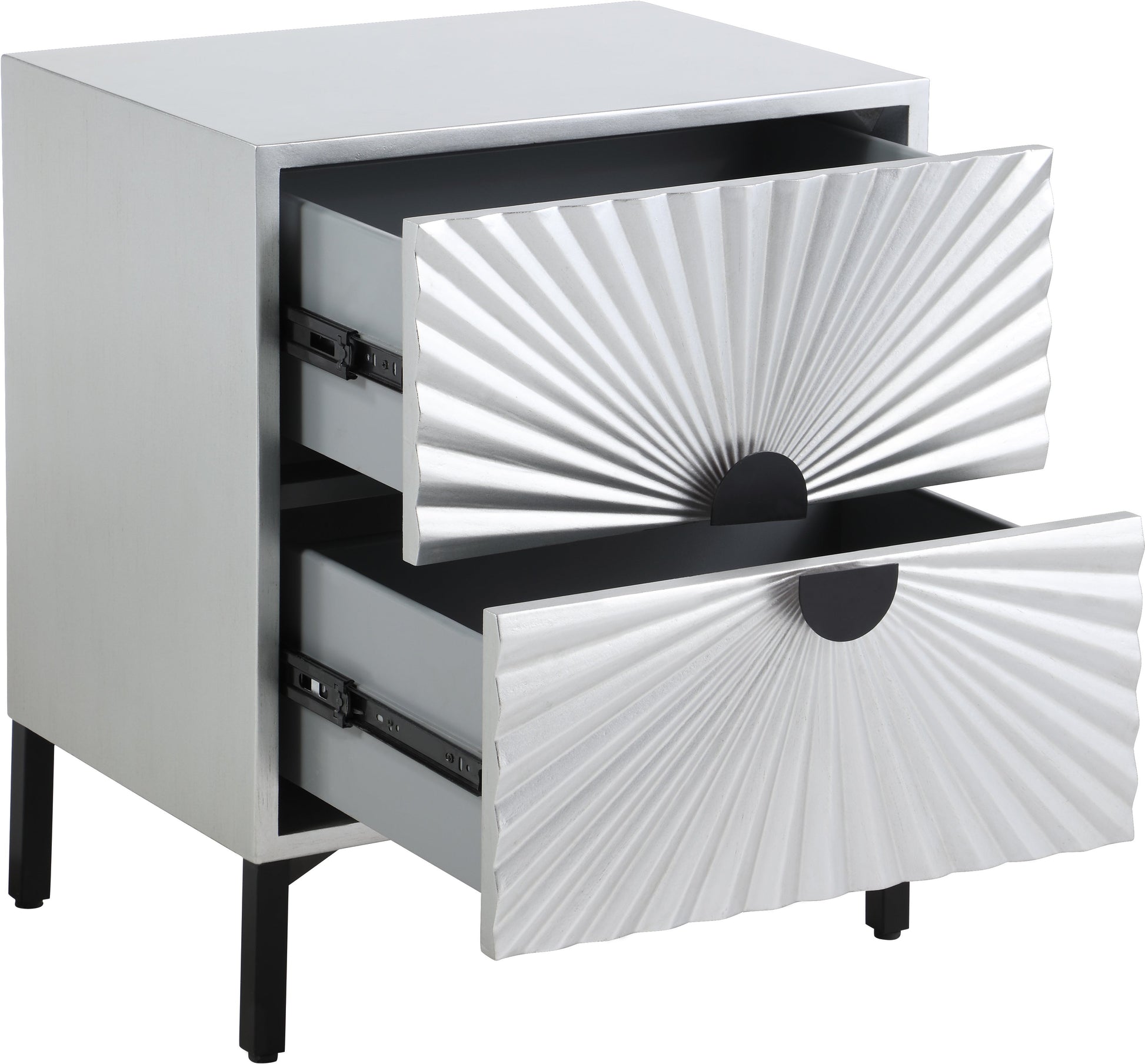 Glitz Antique Silver Side Table - Furniture Depot (7679017484536)