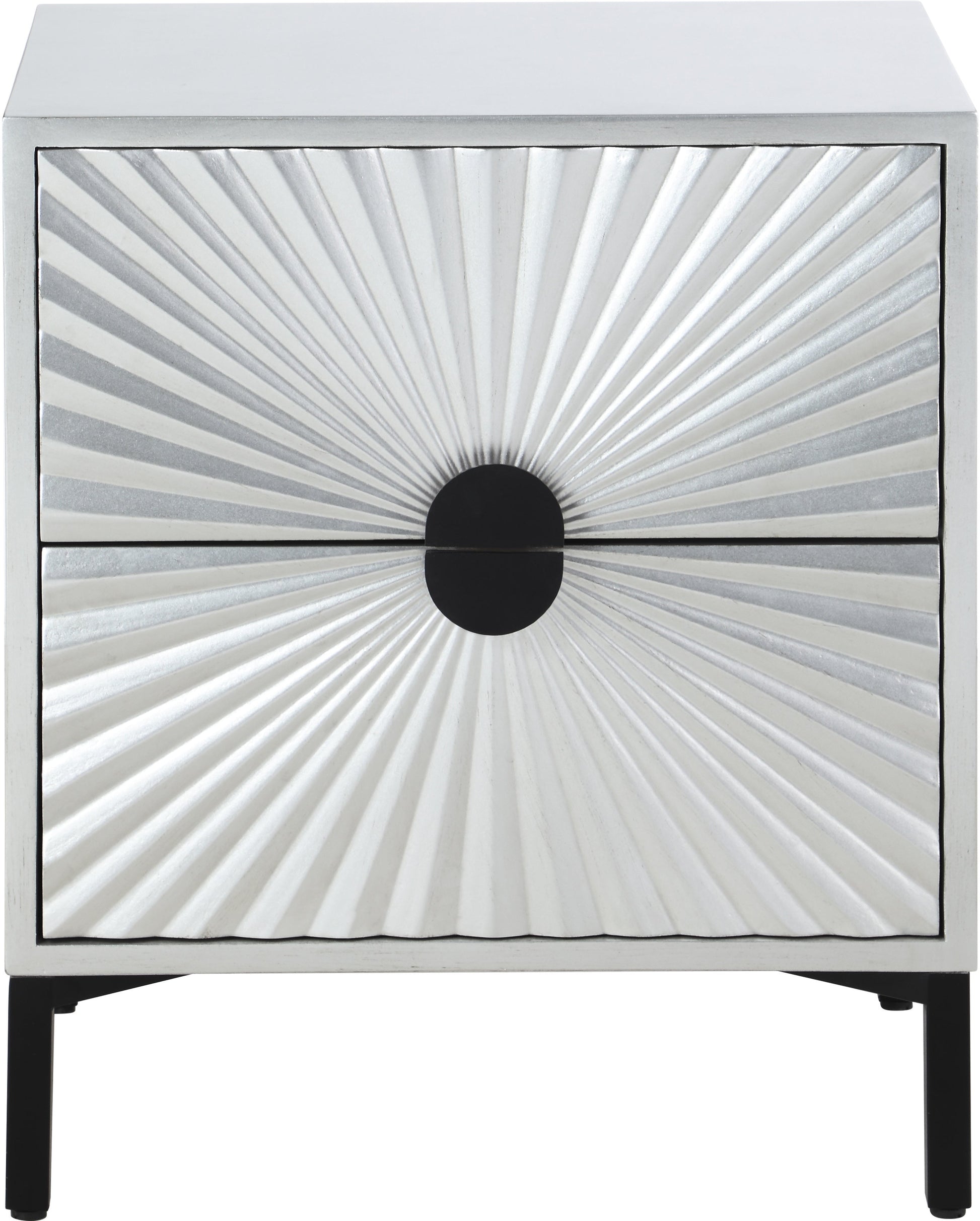 Glitz Antique Silver Side Table - Furniture Depot (7679017484536)