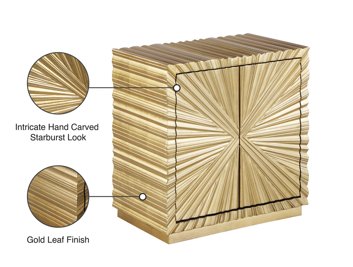 Golda Gold Side Table - Furniture Depot (7679017517304)